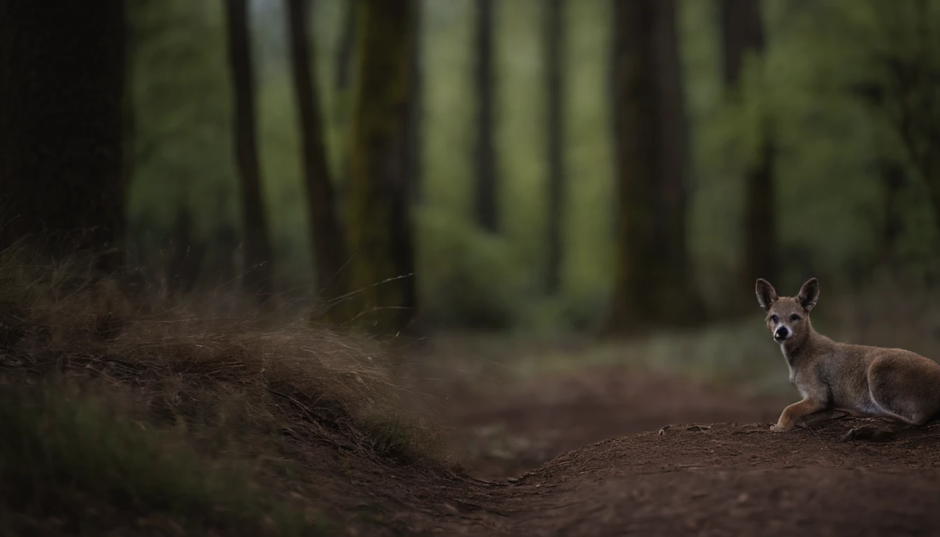 werecreature,Stand,At night,In the woods,8K,((tmasterpiece)),hdr,highly detailed,professinal