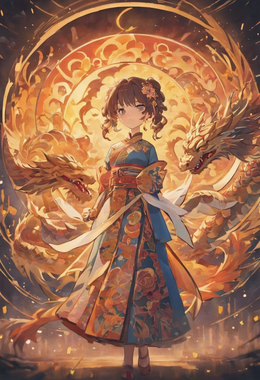 (best quality,8k,highres,masterpiece:1.2),a Chinese girl wearing a qipao with a dragon pattern in blue, detailed face with intricate features, holding a traditional lantern, traditional festival, Mid-Autumn Festival, full moon, background of festivities, starry sky, and full moon, clear lines, detailed carving, optimized details.