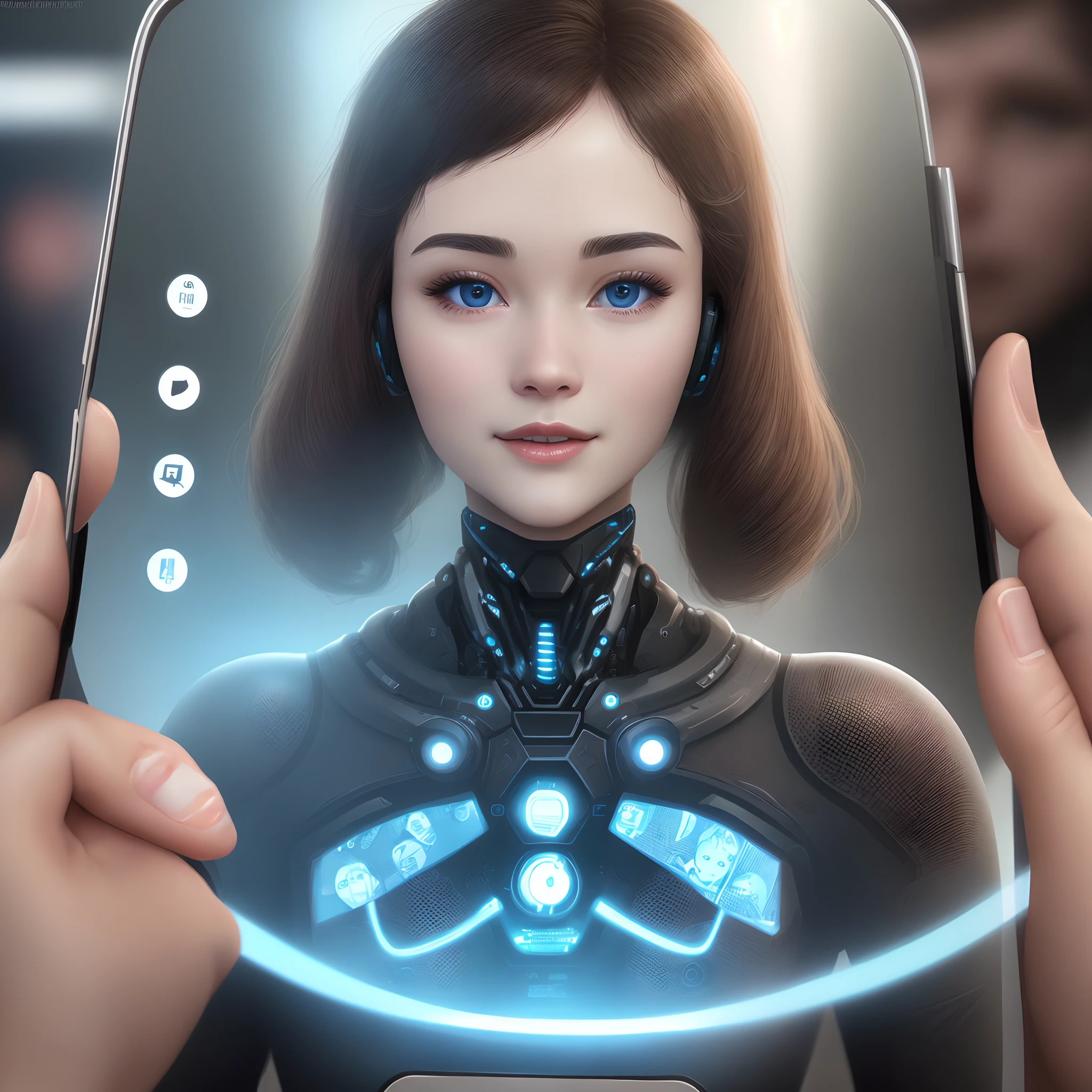 Futuristic Cell Phone 2085
Digital intelligent artificial intelligence 16k
Facial recognition