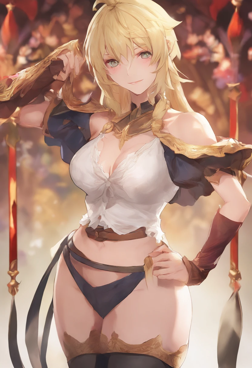 tmasterpiece, top-quality, tmasterpiece, top-quality, offcial art ,the Extremely Detailed CG Unity 8K Wallpapers, (Shorthair、Colossal tits、比基尼、A sexy), Exercise, (musculature:1.2), vaginal, 1girl in、A blonde girl、top-quality、
