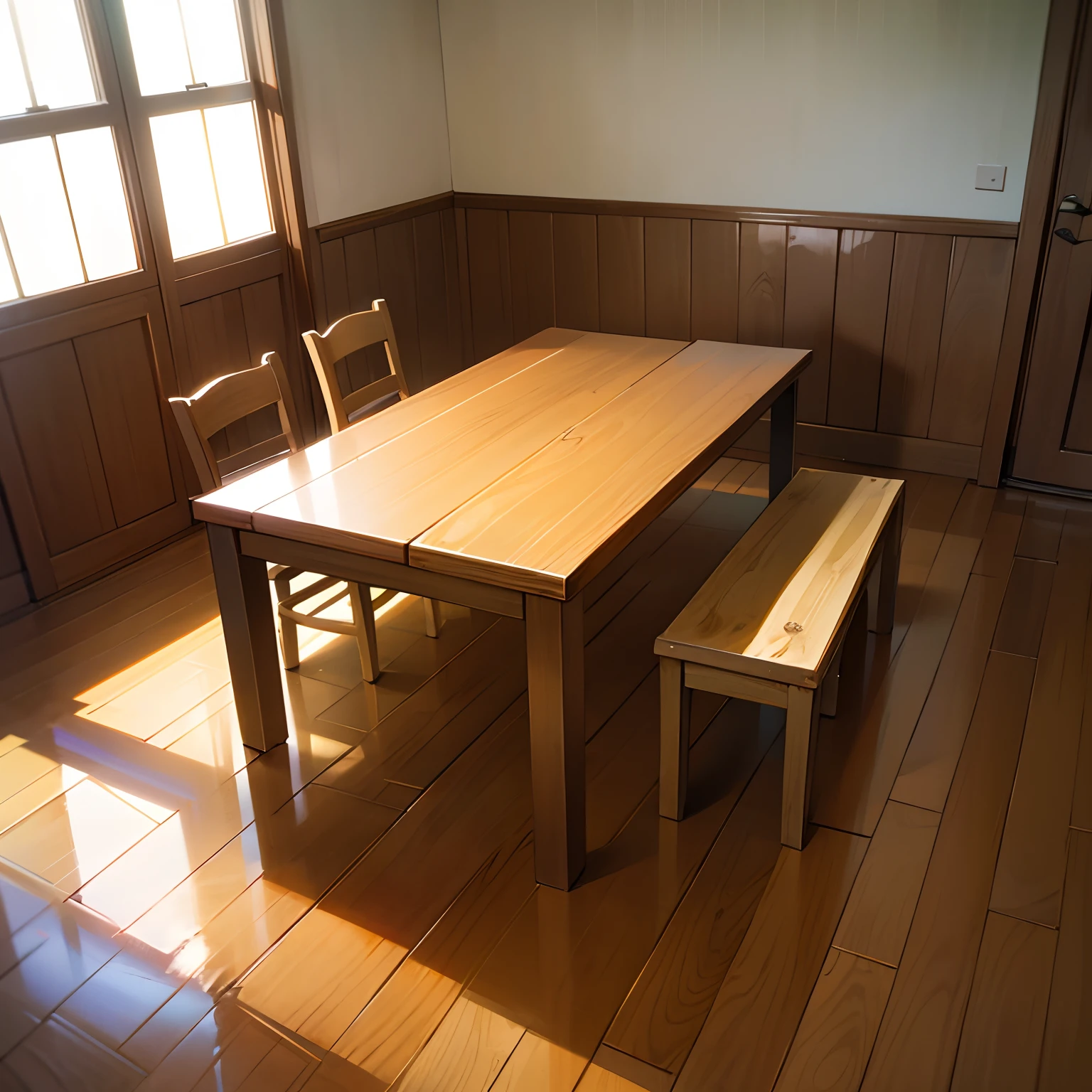kitchin、The table、Wooden Floor Room、4Serving meals for people、General houses、