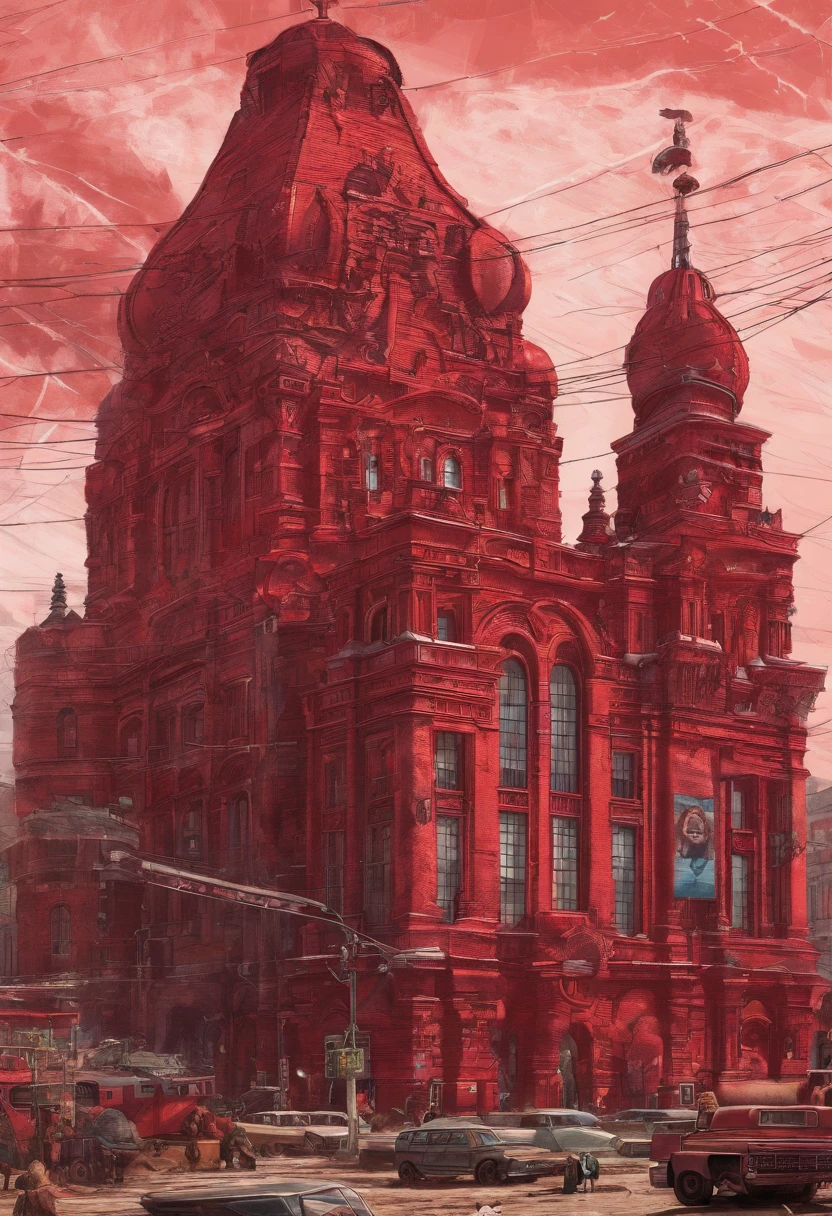 Soviet Red Cyberpunk Moscow Communism