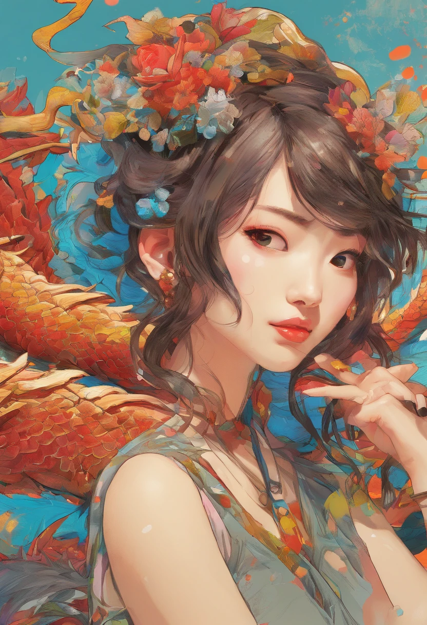 Colorful, multiple colors, intricate detail, splash screen, photorealistic, intricately detailed fluid gouache painting, calligraphy, acrylic, watercolor art,
Masterpiece, best quality, 1girl, <lora:kwFemale_Beta40-SDXL_v1:1>, chinese