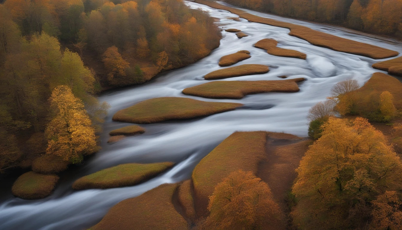 Aalfid landscape of a long flowing river, intricate oil sweeps, oil like flowing, vortex river, oil on water, lpoty, Chocolate River, oil slick, Oil spill incidents, Oil spill incidents, Reflections on oil, Oil slick in water, Jan Alsace-Bertrand, swirling fluid, detalhes intrincados do fluido