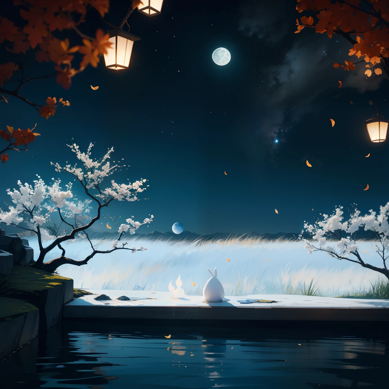 Blue night sky