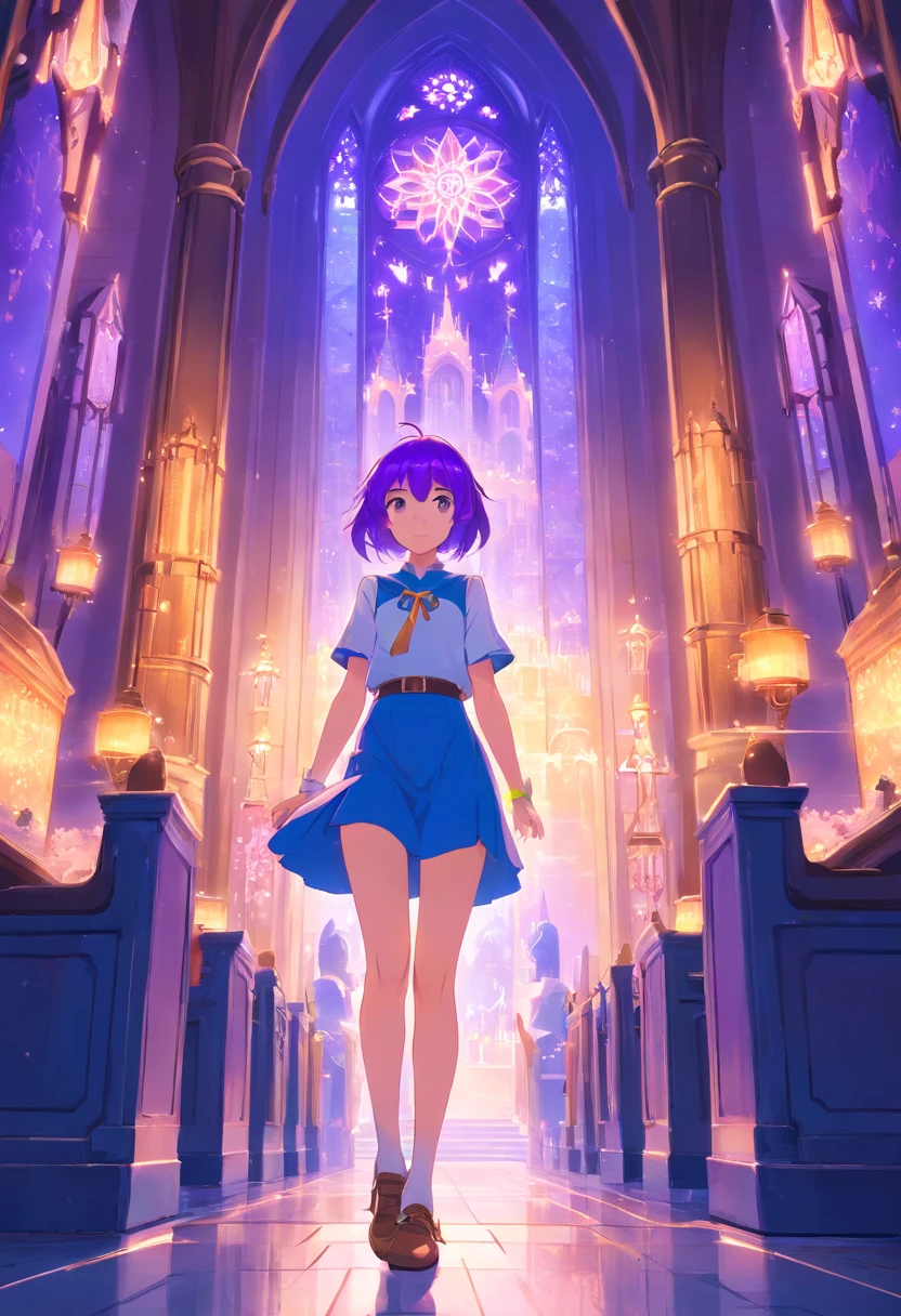 Cyanhair,Purple eye,The Elf,castle,Castles,Fantaisie occidentale,Fantaisie magique,De belles jambes,