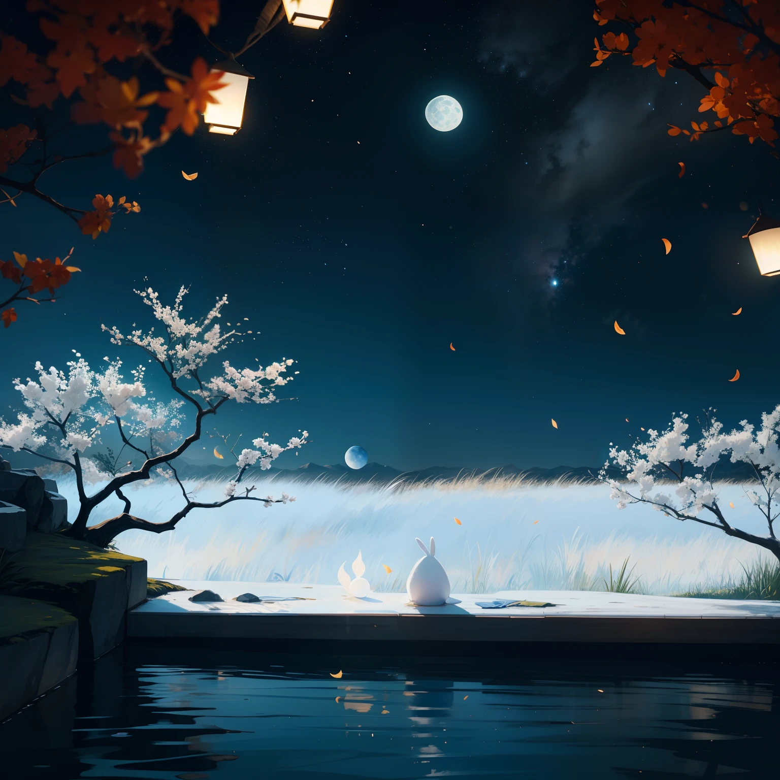 Blue night sky