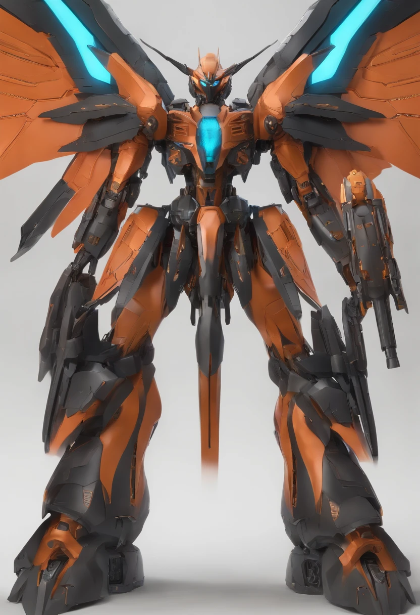 Anime male mech wings