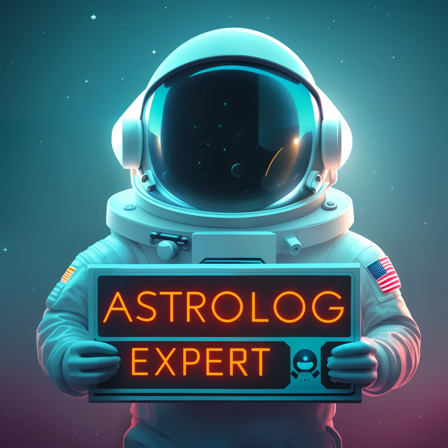 astronaut holding a sign that says astrolog expert, jen bartel, astrology, expert, astronaut, detailed astronaut, background artwork, astronaut lost in liminal space, expert high detail concept art, wearing astronaut outfit, an astronaut, portrait of an ai astronaut, artgem and beeple masterpiece, anatomical in an astronaut suit, geometry and astrology
