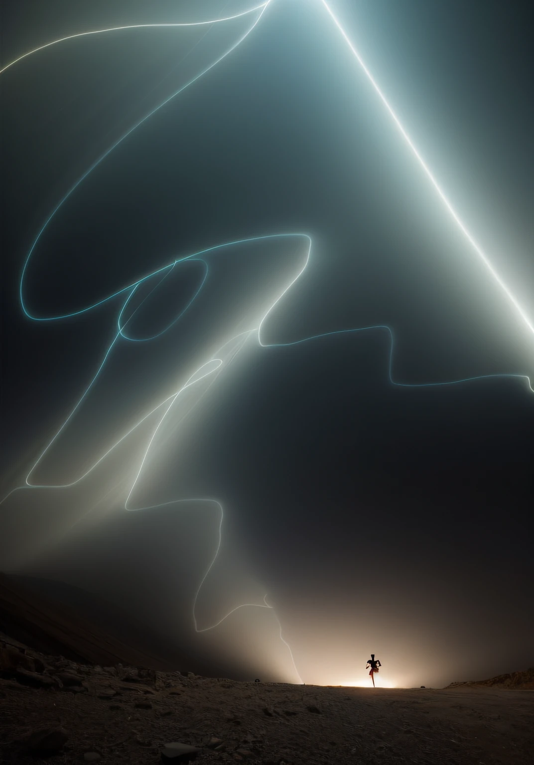 A ager with white hair, evading a metallic landslide in a stunning metallic cave. The scene depicts the teen's agility and determination as they dodge the cascading metallic rocks. The cave, bathed in light from an unknown source, has a mysterious and ethereal atmosphere. The metallic textures of both the cave and rocks create a sense of continuity and coherence. The artist aims to capture the intense action and tension in this highly detailed artwork. The colors will mostly consist of metallic tones, with hints of vibrant hues reflecting off the cave walls. The lighting will accentuate the metallic surfaces, casting dramatic shadows and highlights. The overall image quality will be of the highest caliber, allowing viewers to appreciate every intricate detail and the subtle play of light and shadow. (16k resolution).