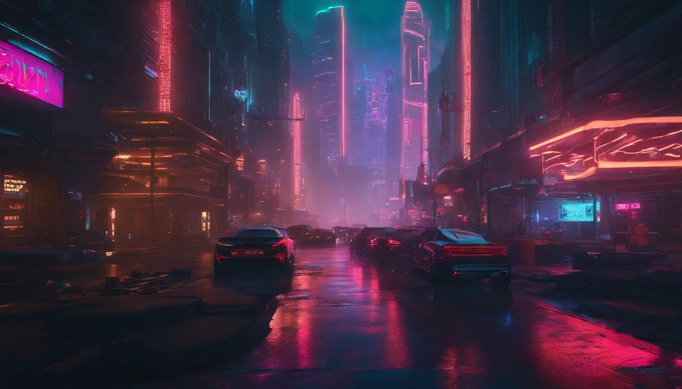 Cyberpunk city, neon , 8k , realistic