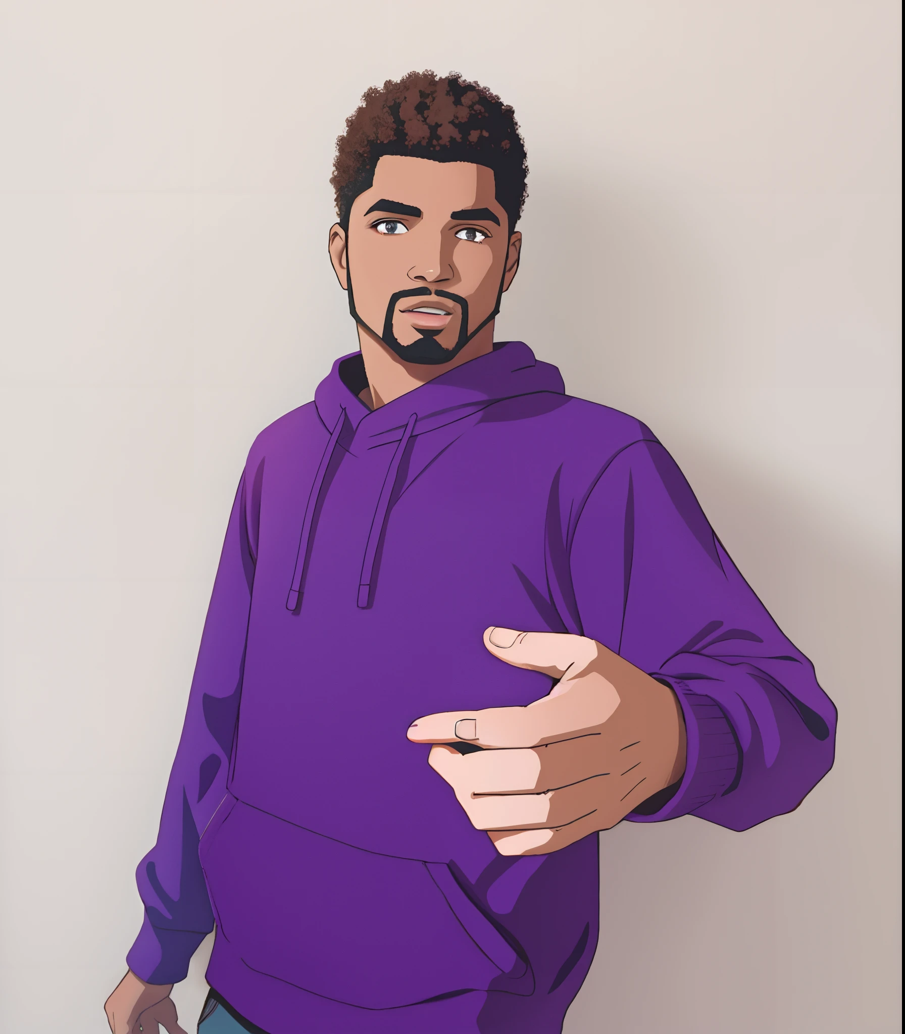 black man, turn this character to cartoon
