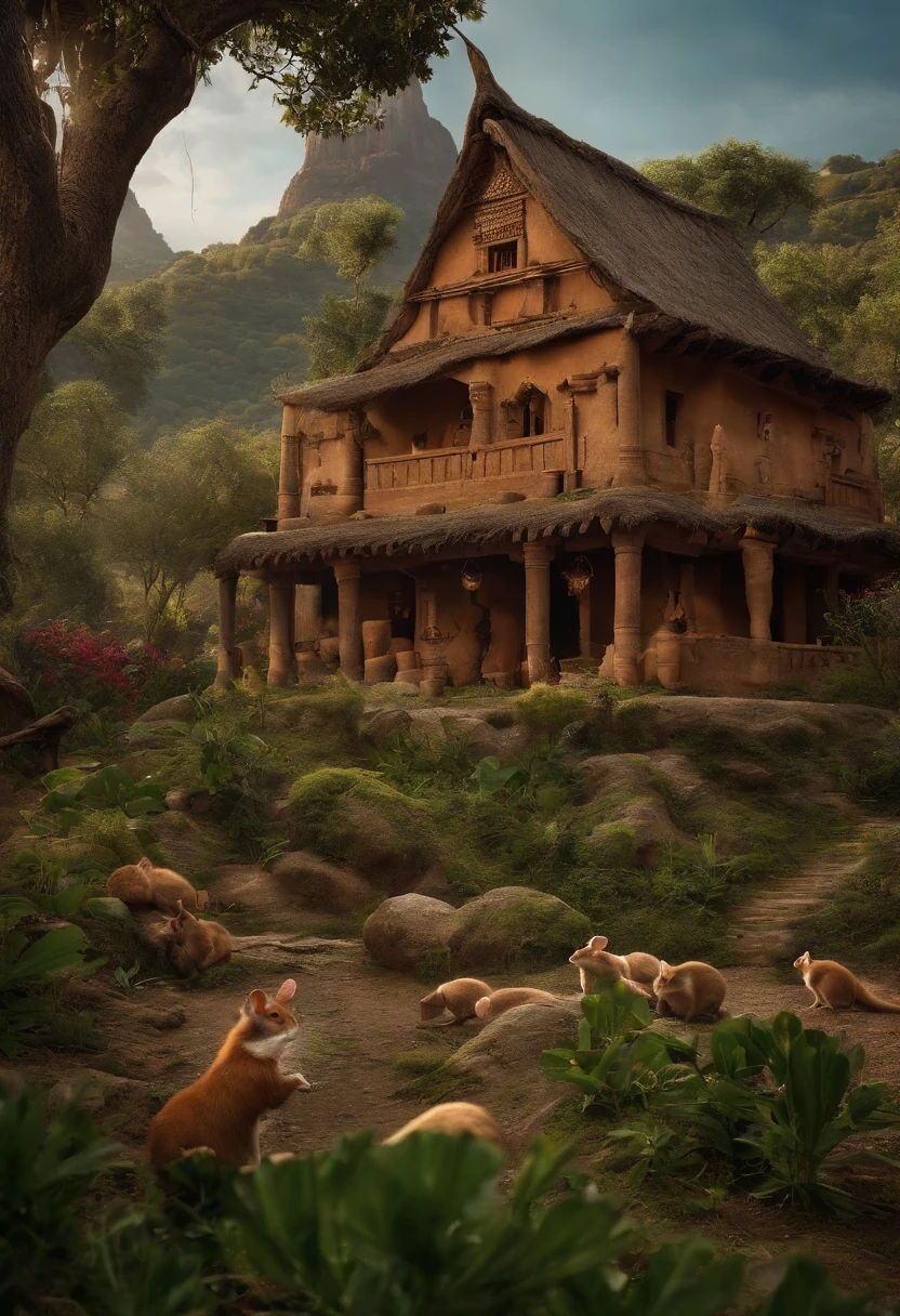 Screen keywords:Ancient Indian village、the woods、Seven blind mice、curiosity、exploring、Strange stuff、Take turns touching、touch、guess。