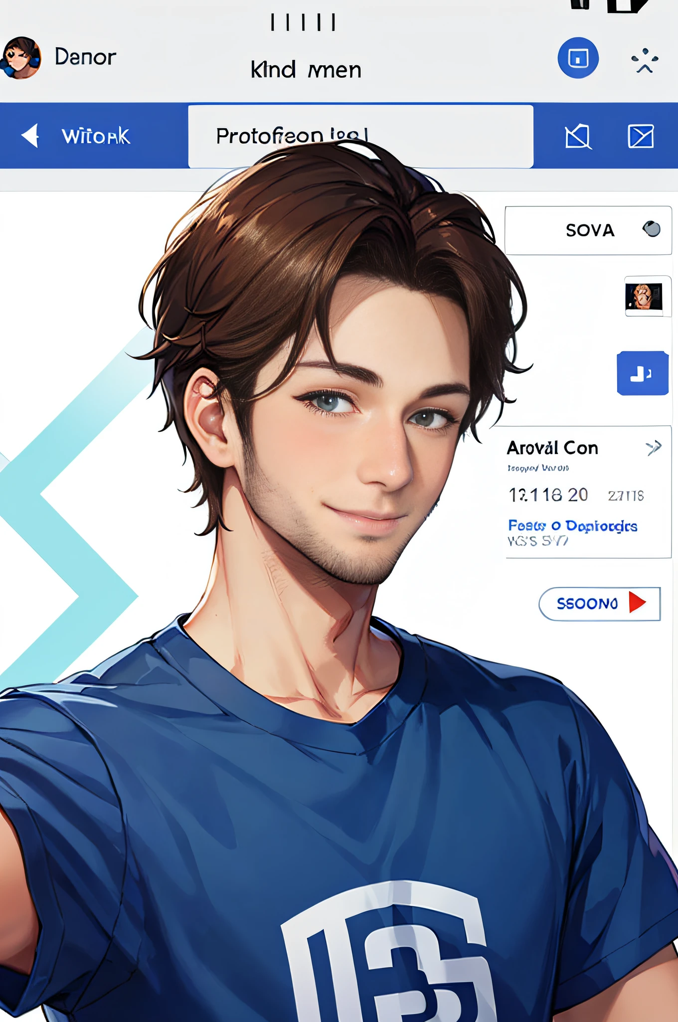 smiling man in blue shirt holding a white object in his hand, professional profile picture, 8k selfie photograph, with accurate face, jayison devadas, selfie photo, portait photo profile picture, facebook profile picture, very very low quality picture, taken with sony a7r camera, vastayan, without beard, k, very accurate photo