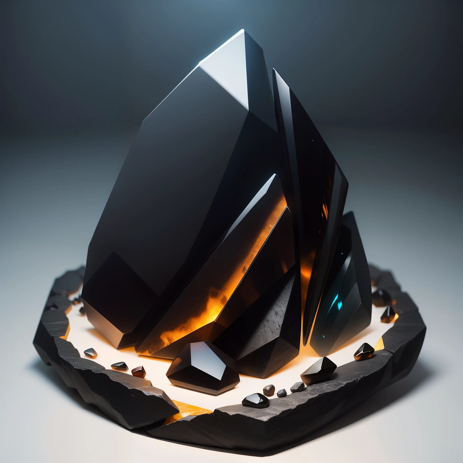 Onyx stones of various colors,Irregular shape,with light glowing