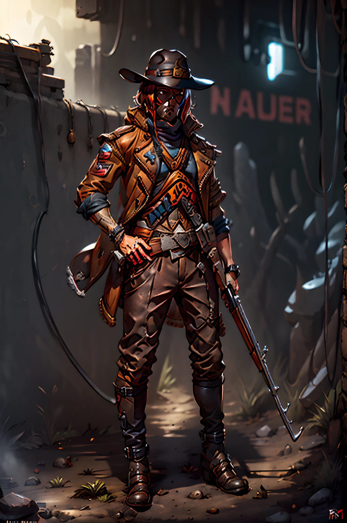 male focus, bounty hunter, (lever action)