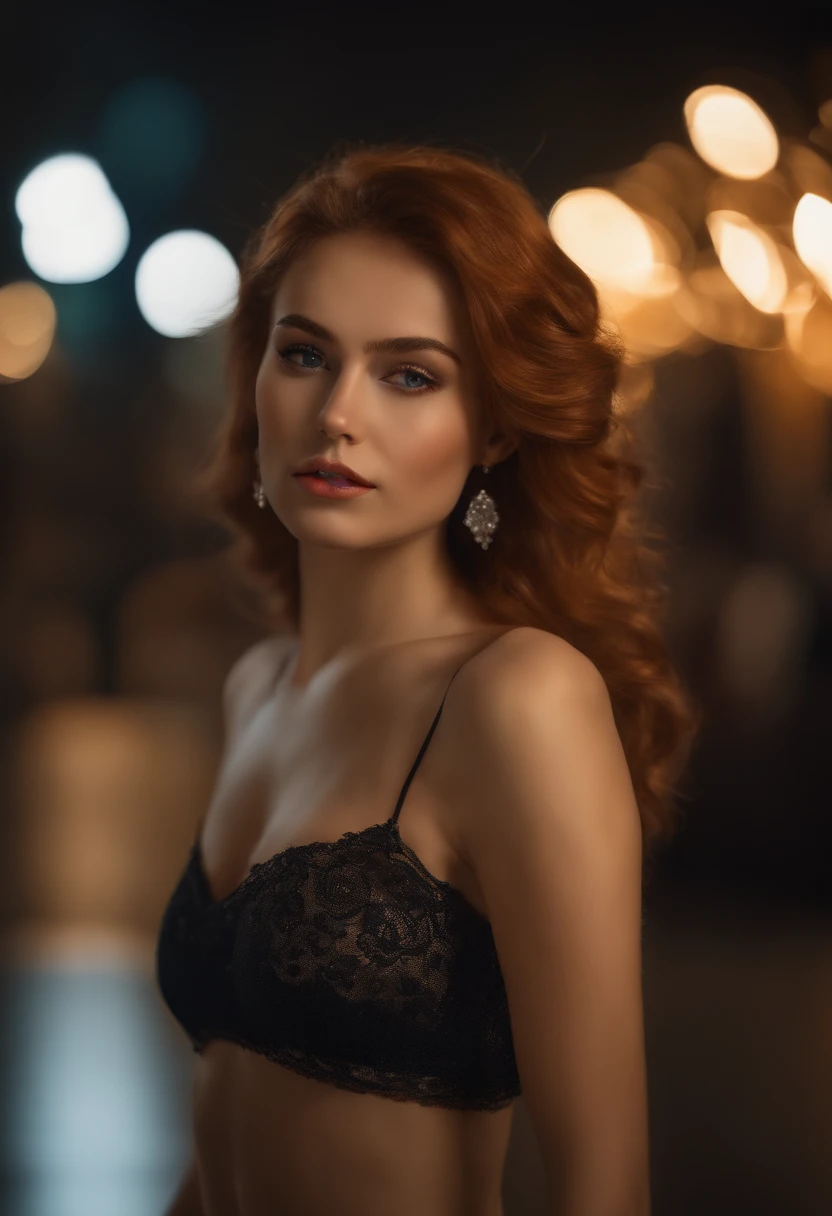 8k, masterpiece, RAW photo, en young madeline ford, fotorealistik, highly detailed CG unity 8k wallpaper, depth of field, Cinematic light, lens flaresi, ray tracing, (an extremely beautiful face, beautiful lips, Beautiful eyes), Face with intricate detail, (ultra-detailed skin), 1 girl, Dark, in deep shadows, beautiful ukranian girl, Ukranian model, 1 erkek, (a very fit [[and muscular]] body:1.3), (looking at the audience), (A GREAT TENACIOUS LOOK:1.3), (kolsuz), (Fashion City by Night, dark night, neon tabelalar, Blurred background), moda sokak gece, (arkada insan olmadan:1.3), beautiful earrings, bilezikler, kolye, pantyhose, clear eyes, Walking, (solgun ten), (big eyes), face forward, (upper body shot), (ipek renkli bir elbise:1.3), (ginger hair), (dar ve dantelli bir elbise), (saydam), (looking at the audience:1.3) open chest, very thin, medium-sized breasts, Don't turn your back, (Rear shot), saydam, Buttocks of medium size, (((nsfw)))