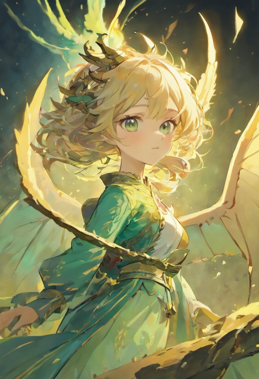 (masterpiece), (best quality), (super delicate), (illustration), (extremely delicate and beautiful), (dynamic angle), white and black highlights, (legendary Dragon Queen:1.3)(1 girl), Hanfu, (complex details) (beautiful and delicate eyes), golden eyes, green pupils, delicate face, upper body, messy floating hair, messy hair, focus, perfect hands, (fantasy wind)