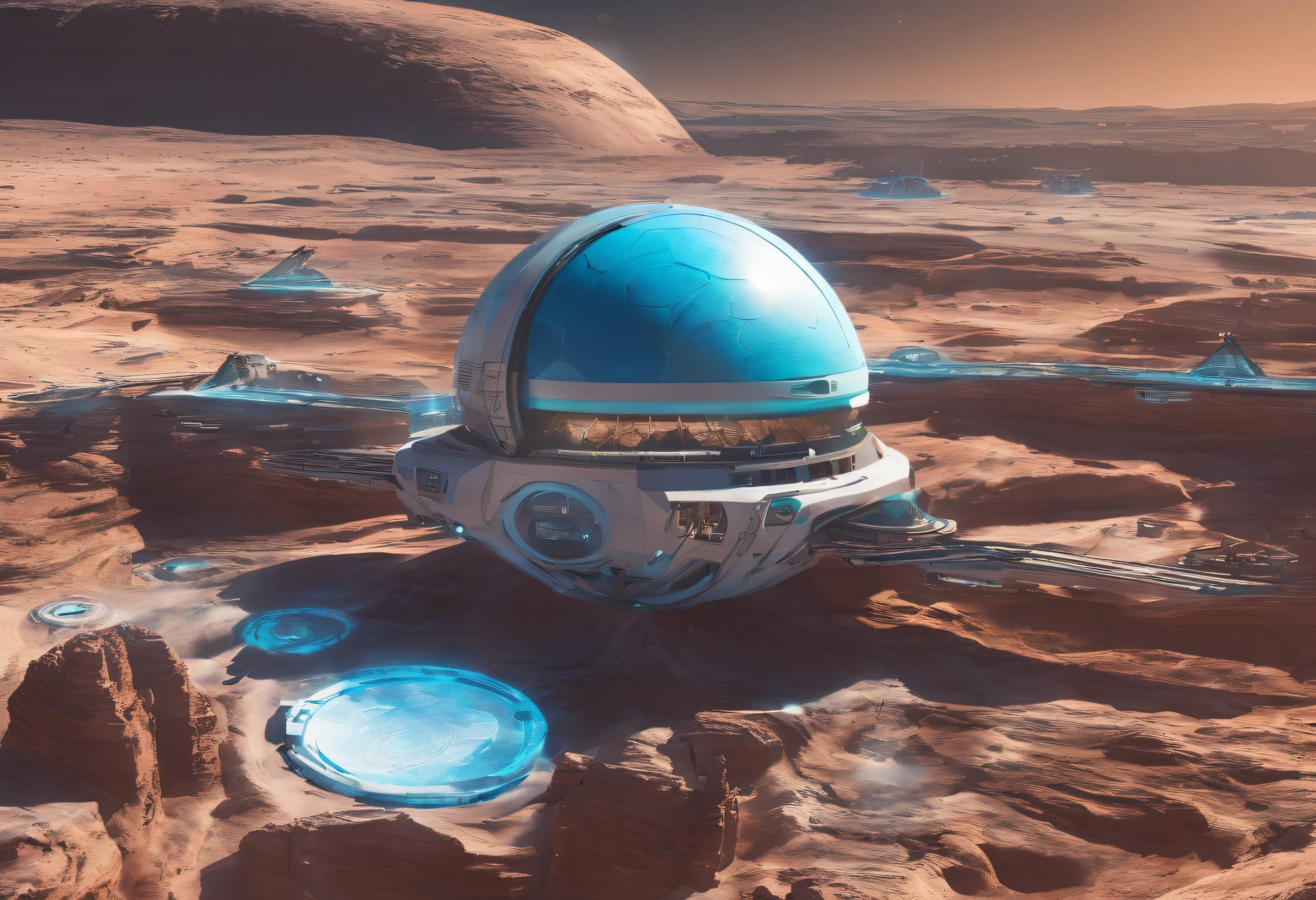 Blue Moon，Close-up overlook，Geological exploration camera to take pictures