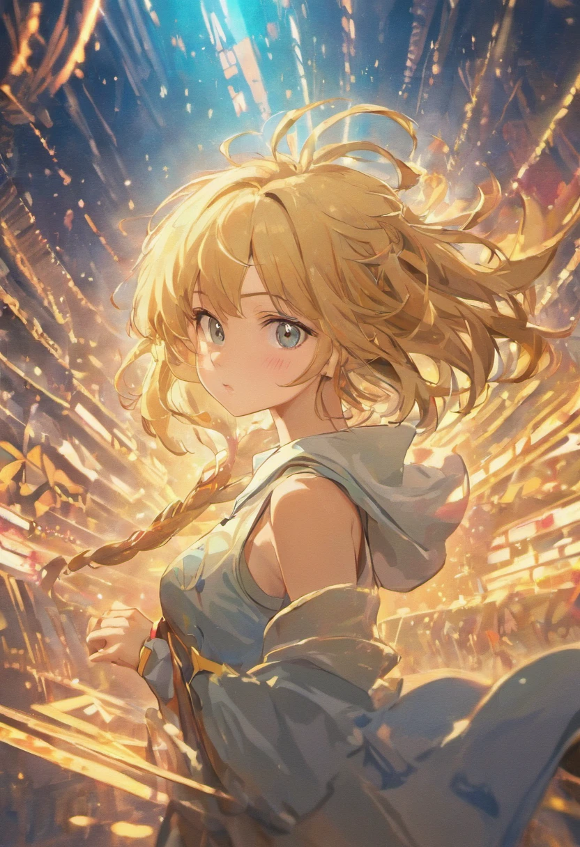 (RAW photo, best quality), (realistic, photo-realistic:1.3),best quality,highly detailed,masterpiece,ultra-detailed,illustration,1girl,upper_body,dynamic angle,world masterpiece theater,messy_long_hair,best quality,extremely detailed CG unity 8k wallpaper,ink,Amazing,cinematic lighting,lens_flare, dunhuang_style
