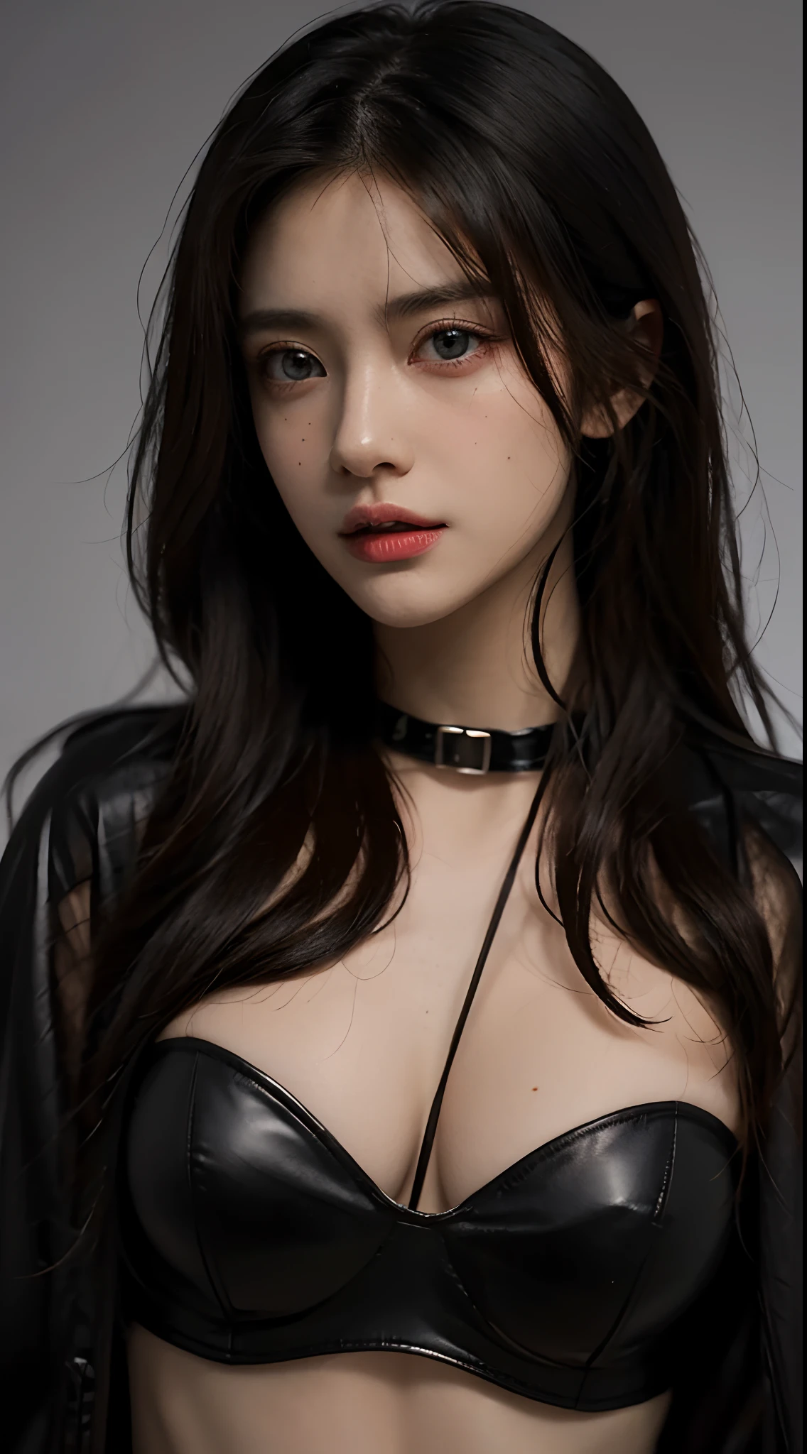 BDSM,Slaves,rubbery,Black corset,Strappy clothing,shackle,collars,NSFW,((best qualtiy,8K,tmasterpiece:1.3))),Clear focus:1.2,(Bigchest),Beautiful Women in Perfect Figure:1.4,Slender abs:1.2,Moist body:1.5,Highly Detailed Face and Skin Textur,Detailed eyes,二重まぶた,long whitr hair