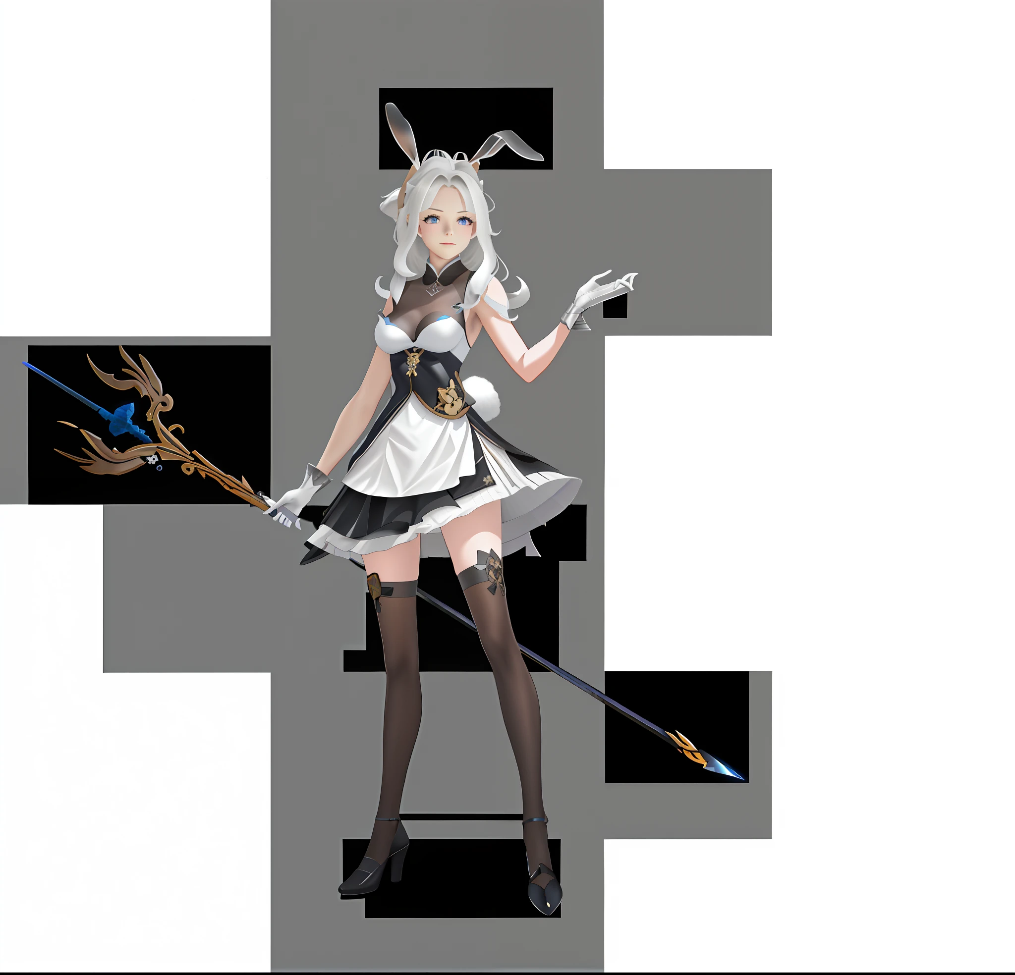 a close up of a woman in a dress holding a sword, render of april, bravely default inspired, from bravely default ii, 《azur lane》role, render of a cute 3d anime girl, A scene from the《azur lane》videogame, azur lane style, nier inspired, From Arknights, nier, 3 d render official art, Neil 2 B