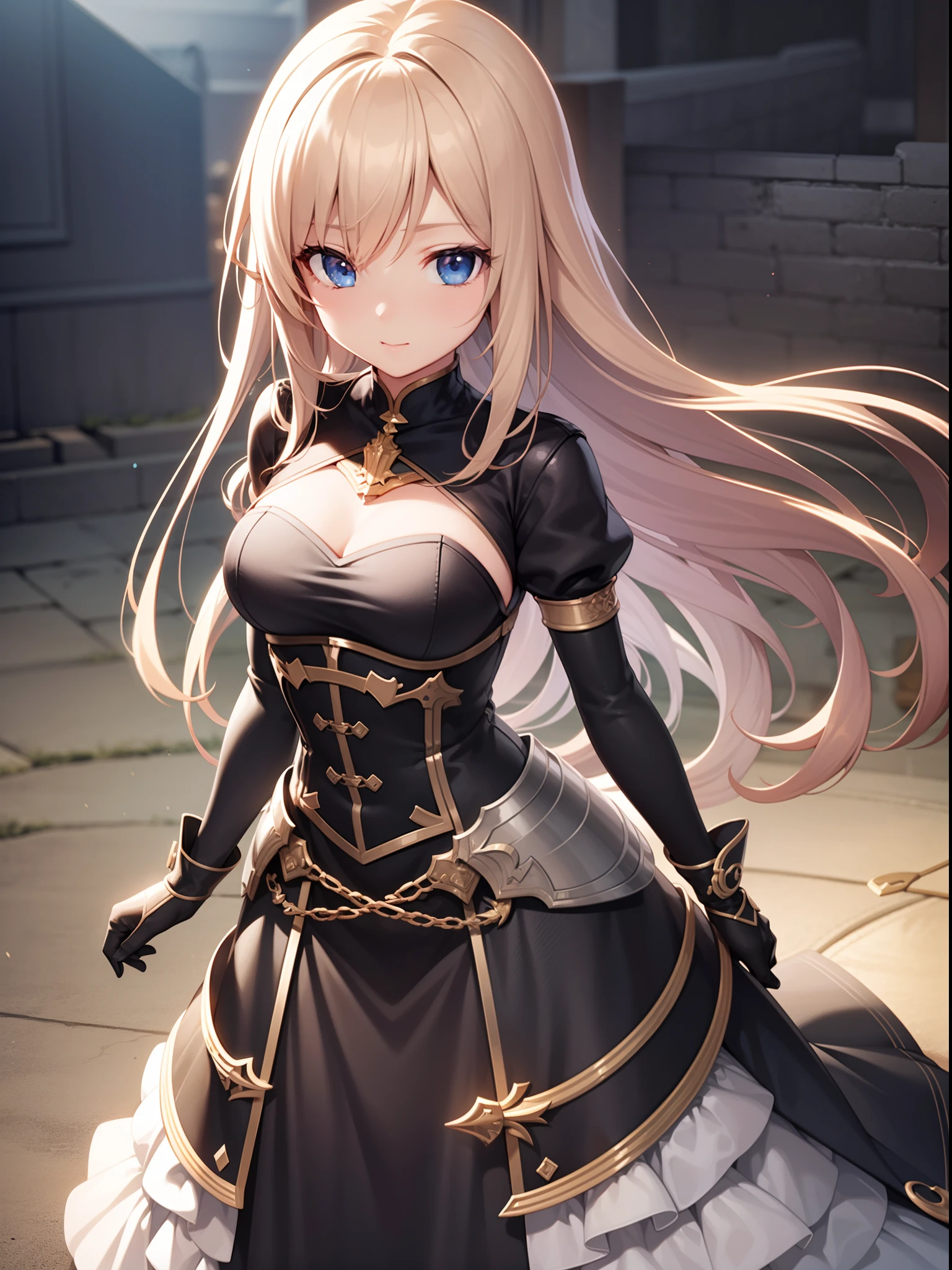 Solo Girl、animesque、Inglis、Highly detailed CG Unity 8k wallpaper、[[A detailed eye、Colorful eyes、radiant eyes:1.5]]、8k picture,best qualtiy，hight resolution、3D images、Female knight's attire