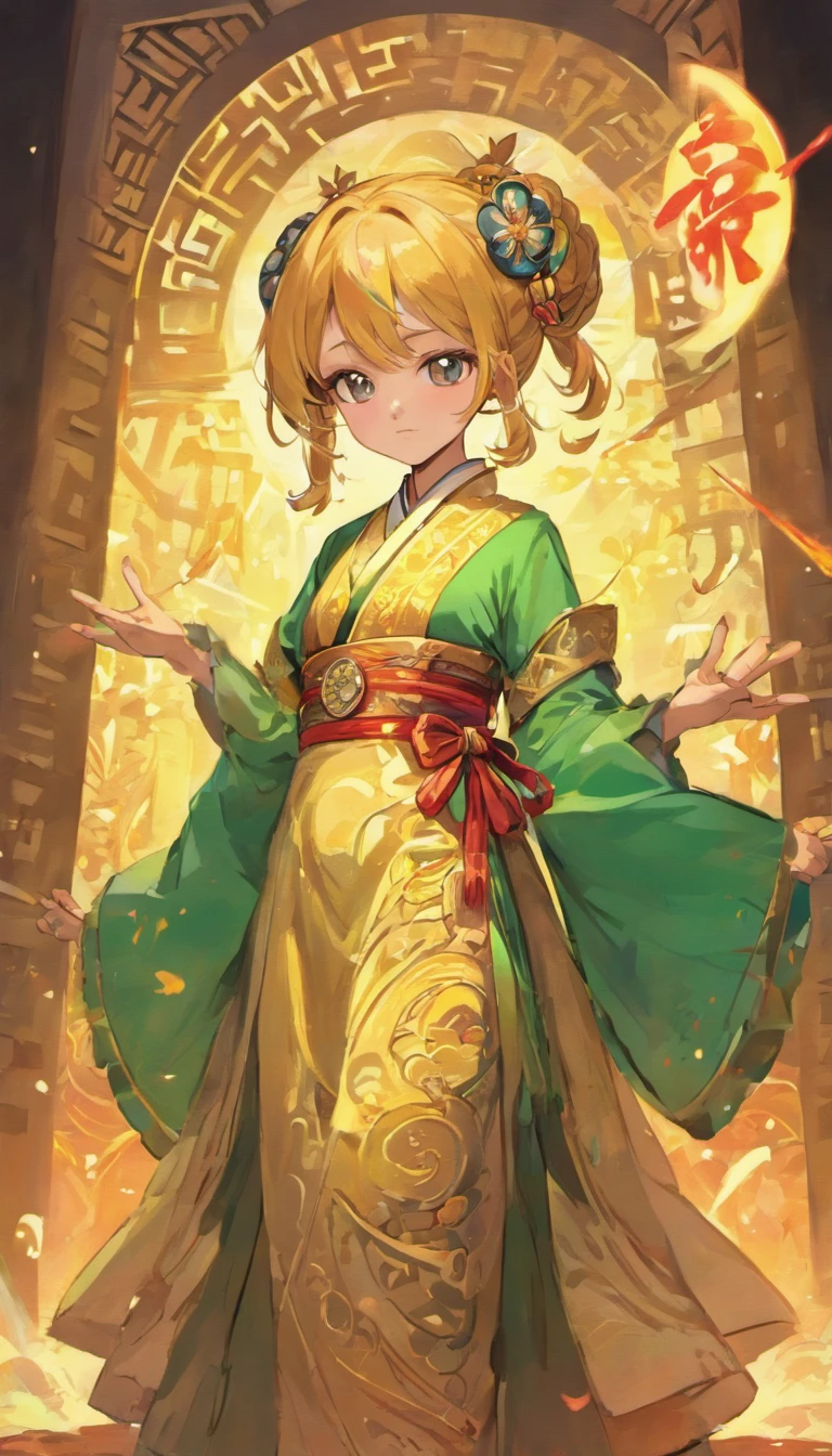 one-girl，Tang dynasty costumes，Sugar gourd in one hand，Tang dynasty hairstyle