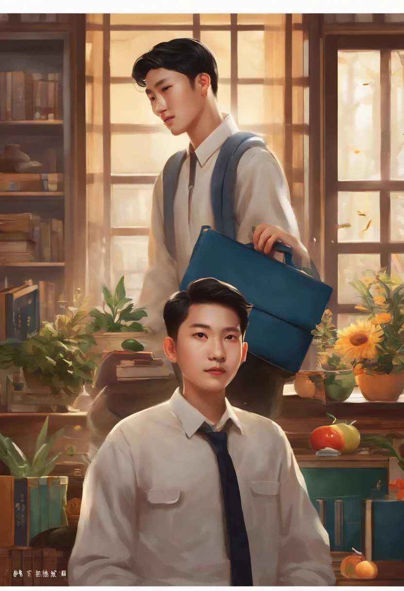 Draw the "Back to School Season,A day in the life of Yang Fan together" As the subject of the poster