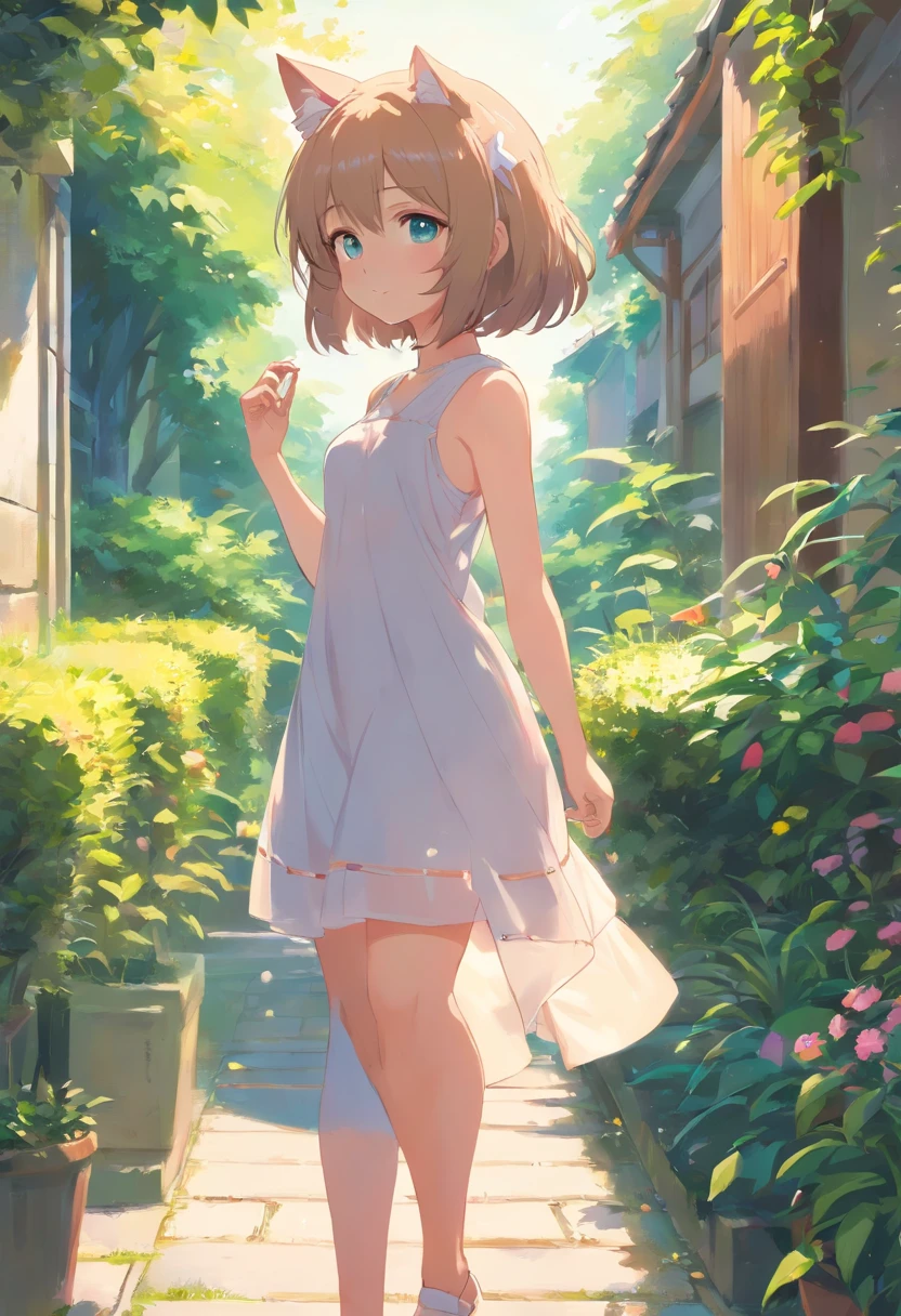Small breasts、Peeing,sundress