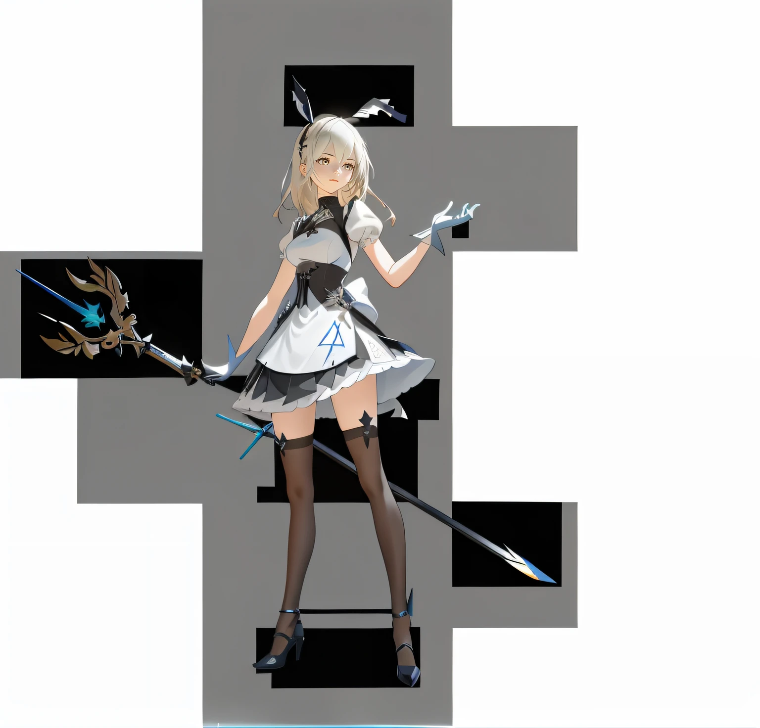 a close up of a woman in a dress holding a sword, render of april, bravely default inspired, from bravely default ii, 《azur lane》role, render of a cute 3d anime girl, A scene from the《azur lane》videogame, azur lane style, nier inspired, From Arknights, nier, 3 d render official art, Neil 2 B