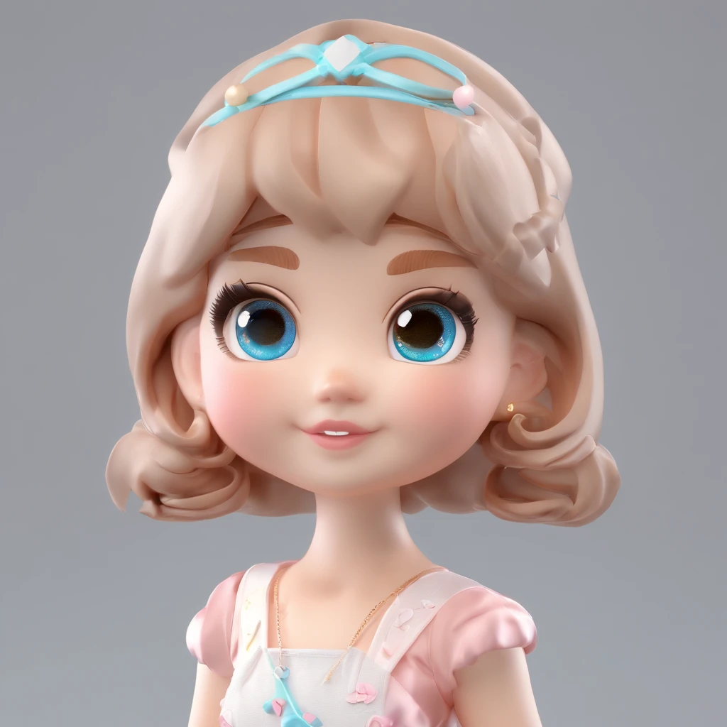 best quality, master part, fotorrealista, extremamente detalhado CG unidade 8k papel de parede, Chibi,1girl, Elsa,sozinho, cheio_corpo, sorrir, Olhando_em_visualizador, ao ar livre,