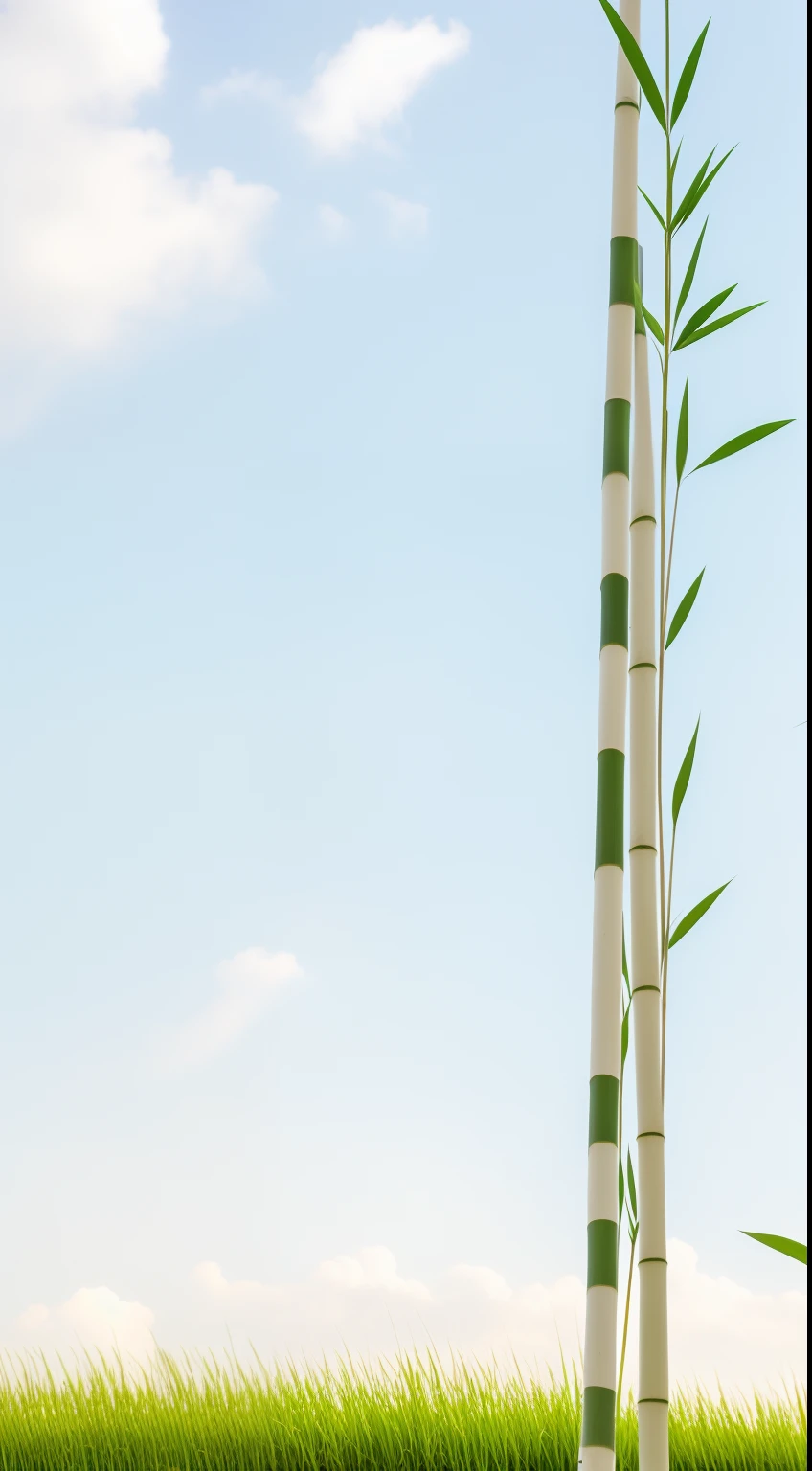 bamboos，blue-sky，baiyun，grass
