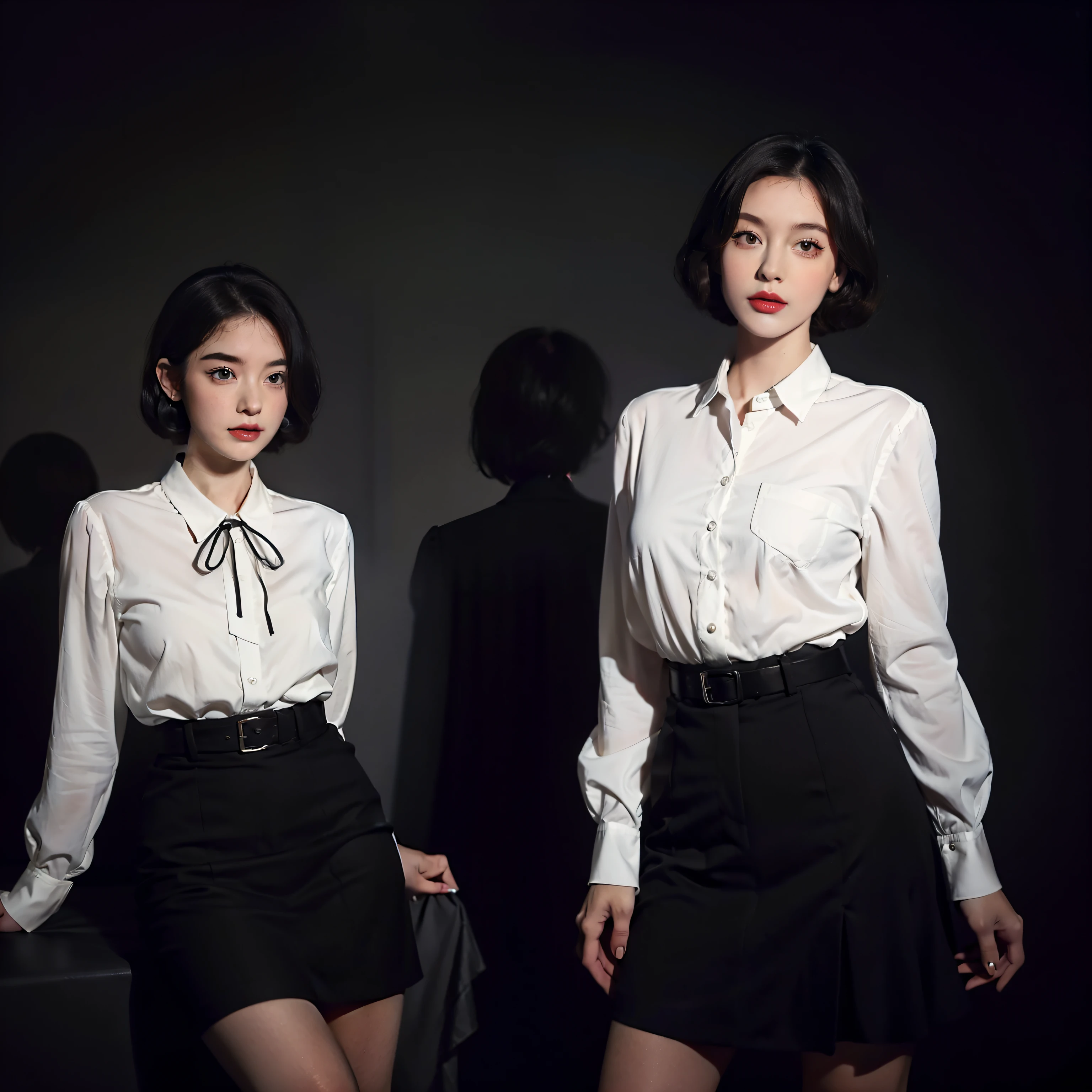 Mallory Malone's costume description is very detailed and、、、、、Features a unique and interesting style. In a white long-sleeved blouse of your choice、A fitted black knee-length skirt with red accents creates a striking visual contrast. The addition of a black heel with ankle strap is、Adds a classy touch to the look. Apart from clothes, Vintage 1950s Bob Hairstyles、Adds a retro and timeless element to Mallory Malone's style. This type of hairstyle is、Known for its neat and short appearance, Typically、Jaw length with both ends turned inward. This hairstyle selection is、Add a vintage touch to the look、Complements Mallory's overall style. Makeup also plays an important role in the appearance of Mallory Malone. Although there are no specific details about makeup mentioned in the description, It is possible to imagine that she may be rocking a 1950s-inspired look.