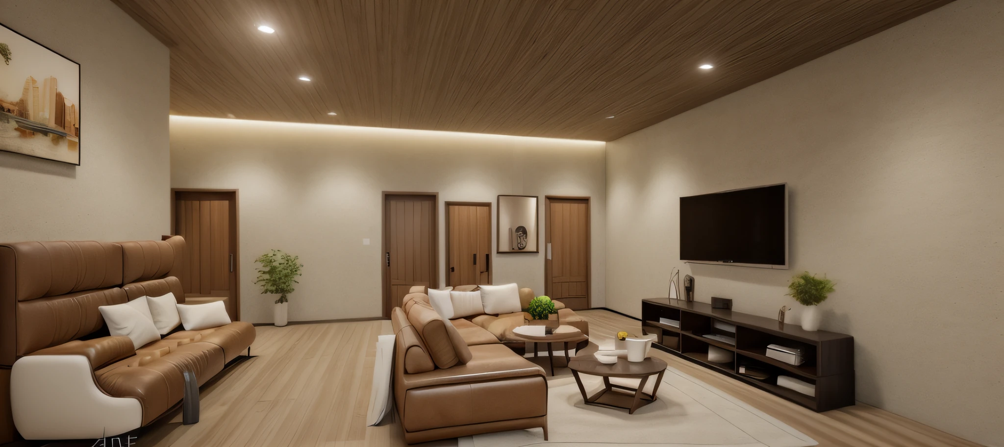(JAPAN livingroom:1.2), (actual photo:1.2), daylight, Unreal Engineer 8K, full HD 8K, cinema lighting, lighting warm light, painted kitchen with dining table and chairs, minimalist and beautiful kitchen, deep colors with minimalism, cream and white color scheme, simple, clean lines, modern neo-traditional minimalism modern, brown and white color scheme, modern and minimalist, modern neutral earth colors, elegant and sophisticated, Scandinavian design, deep colors. minimalist color palette, mostly white, (((brown leather sofa: 4.4))), white door, 1 black piano, 1 wooden television cabinet