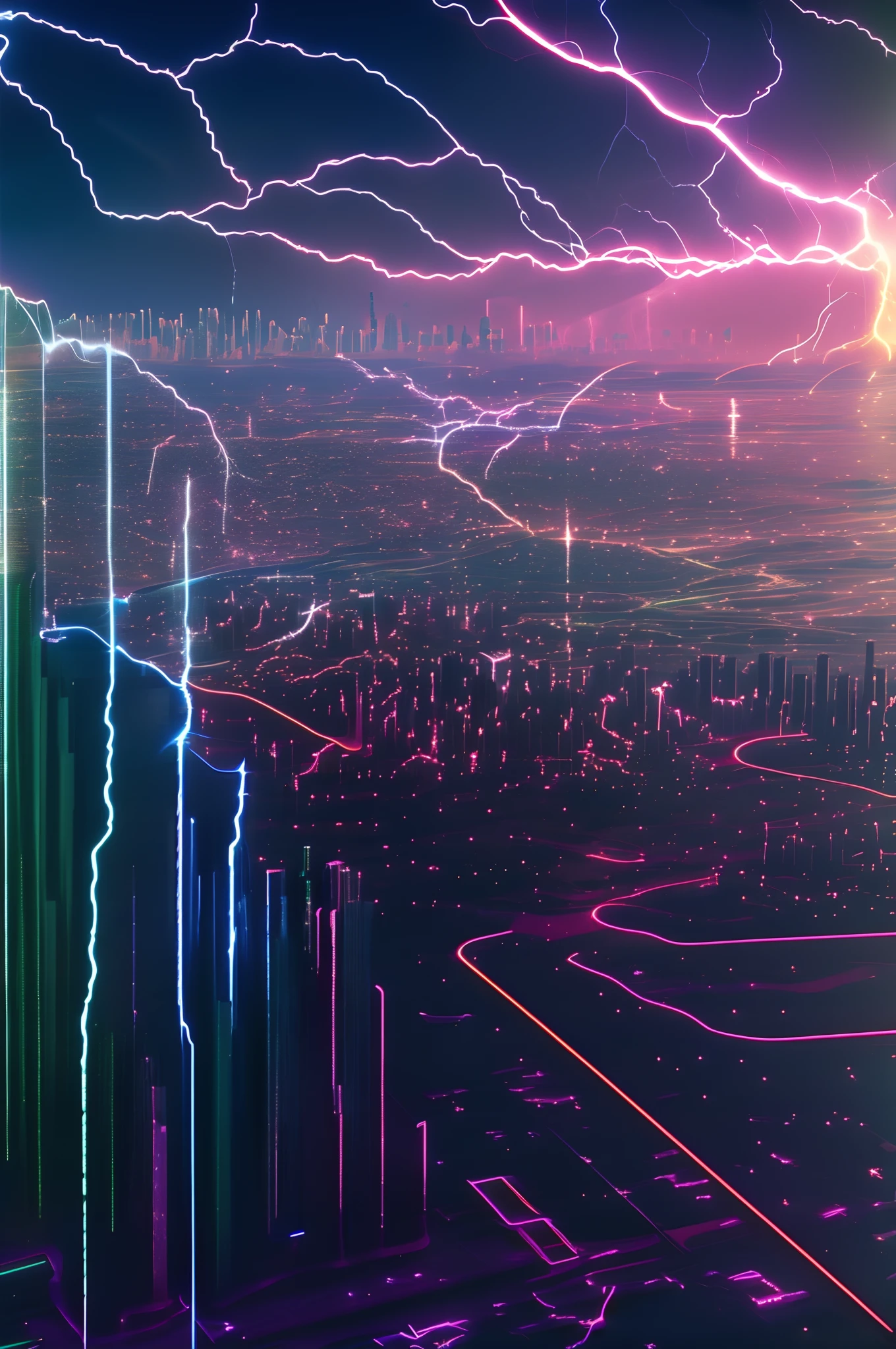 weathercontrol,best quality,8k,ultra-detailed,realistic, HDR, futuristic detailed city, advanced technology, skyscrapers, aerial view, vibrant colors, dynamic weather control, powerful lightning bolts, intense thunderstorms, swirling clouds, dramatic sunlight, high-tech weather manipulation devices, bustling city streets, people enjoying sunny skies, futuristic transportation, sleek hovercrafts, advanced energy system, clean and sustainable energy, breathtaking cityscape, immersive atmosphere, cutting-edge architecture, bustling marketplaces, transparent domes protecting the city, advanced weather forecasting, seamless integration of nature and technology, futuristic fashion, futuristic city design, awe-inspiring skyline, humanity's mastery over the weather, harmonious balance between nature and civilization.