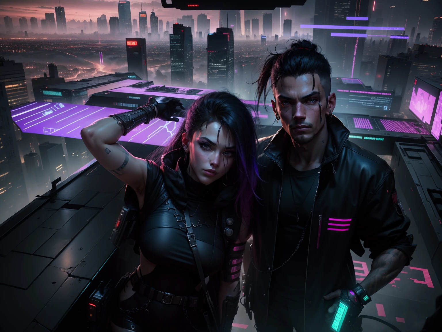 Cyberpunk style armor