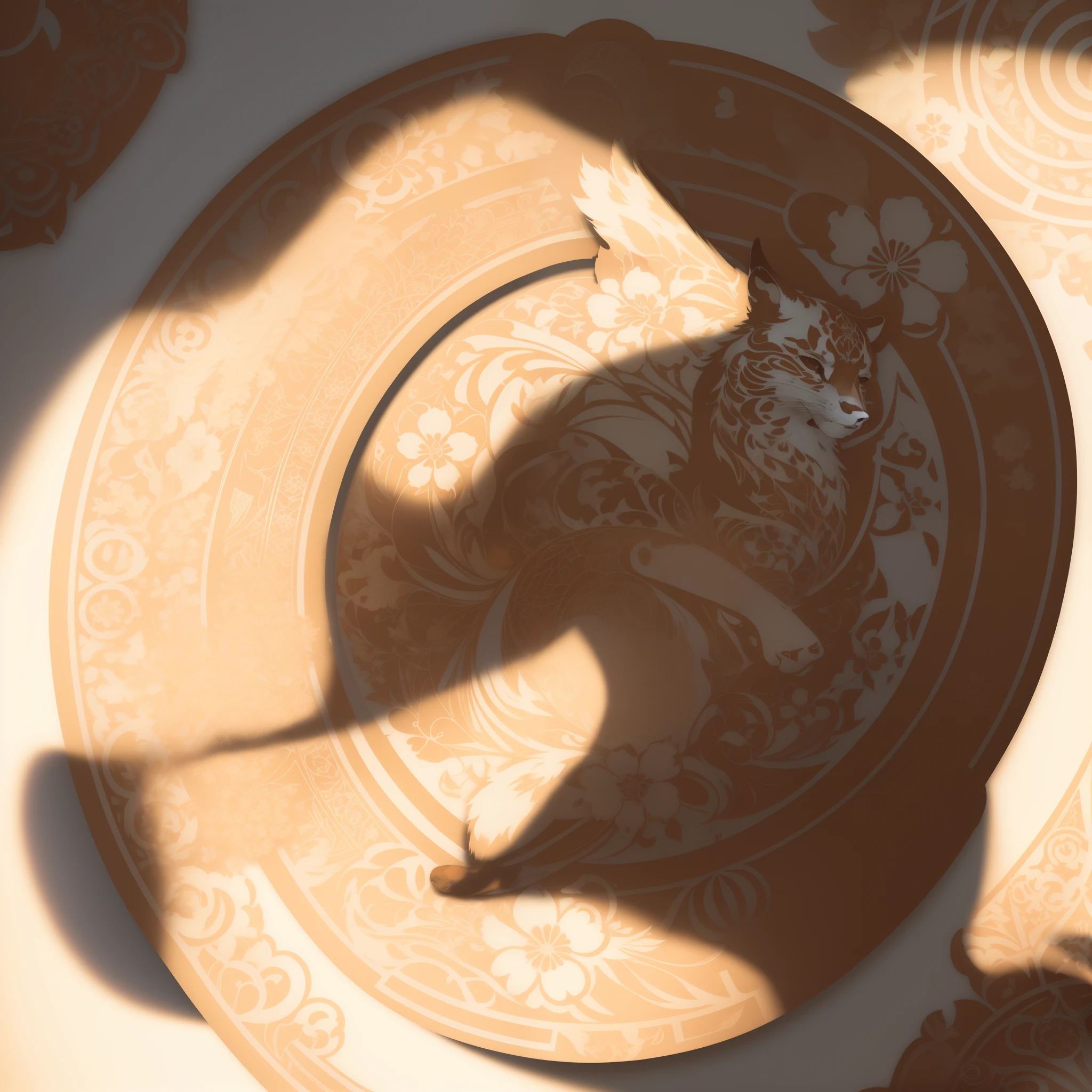highres, top quality, best quality, paid reward available, High-quality illustrations by Alfons Mucha, unparalleled masterpiece, perfect artwork, absurdres, logo mark, stamp, Geometric pattern, vector-art, masterpiece(kemono, furry anthro)flower,