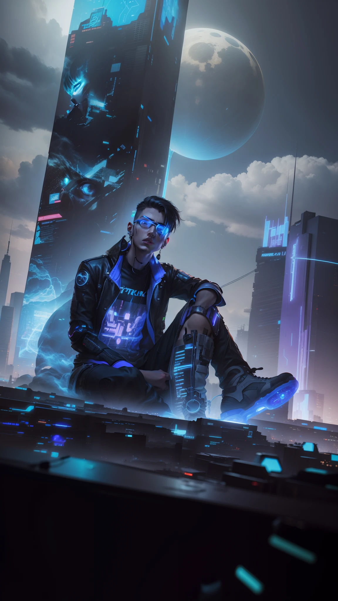 Cyberpunk boy, ultra realistic, 8k,