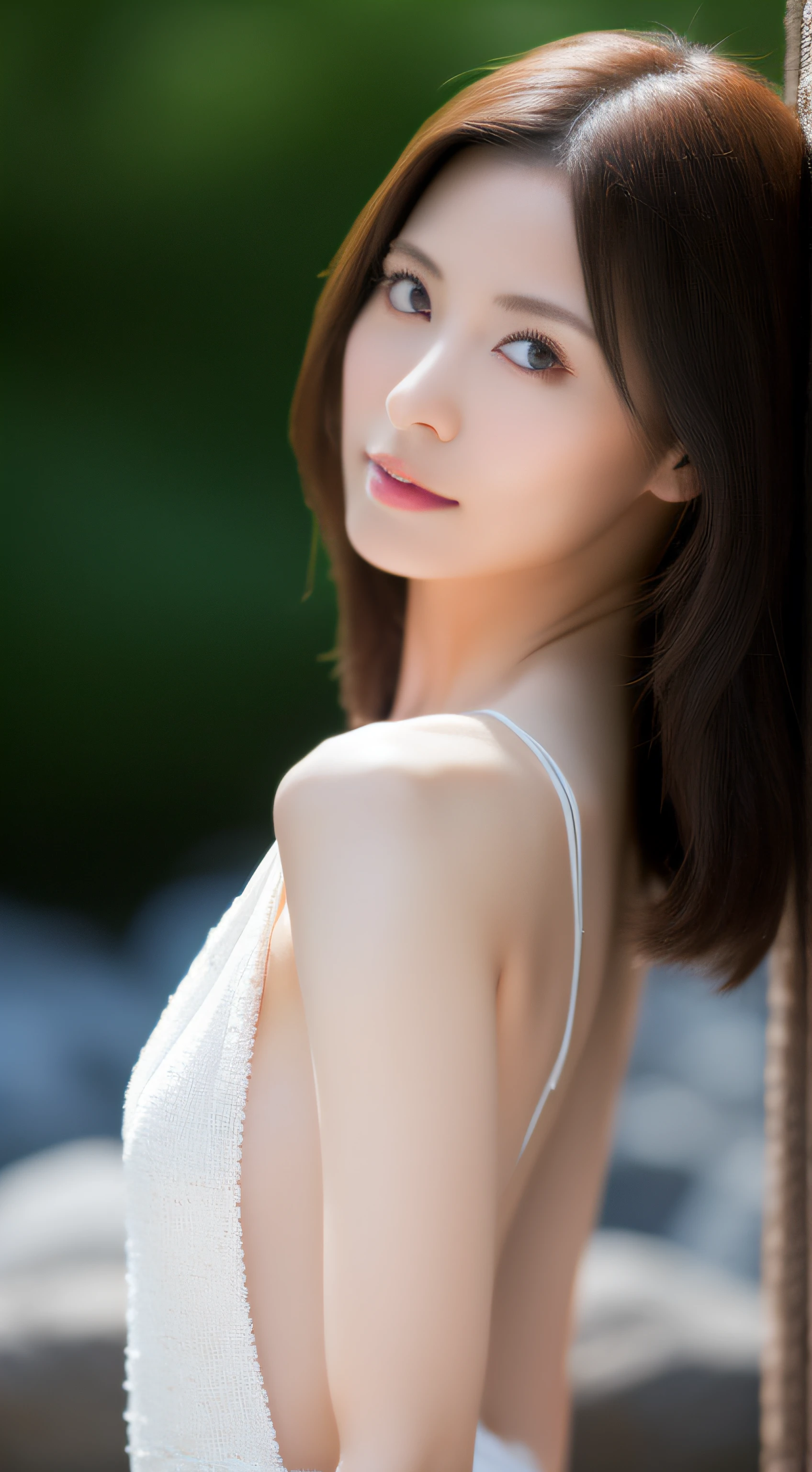 top-quality、8k picture、Japan beautiful girl, Full body, Attractive body, Slim beauty body,Angle painting fountain pose、attractive beautiful face, , Beautiful flowing body lines and skin, Realistic eyes, doe eyes, Stand at the top of a mountain, Arms outstretched, Fulll body Shot, Ultra HD, nffsw, Dramatic Lighting, intricate detailes, masutepiece, 8K