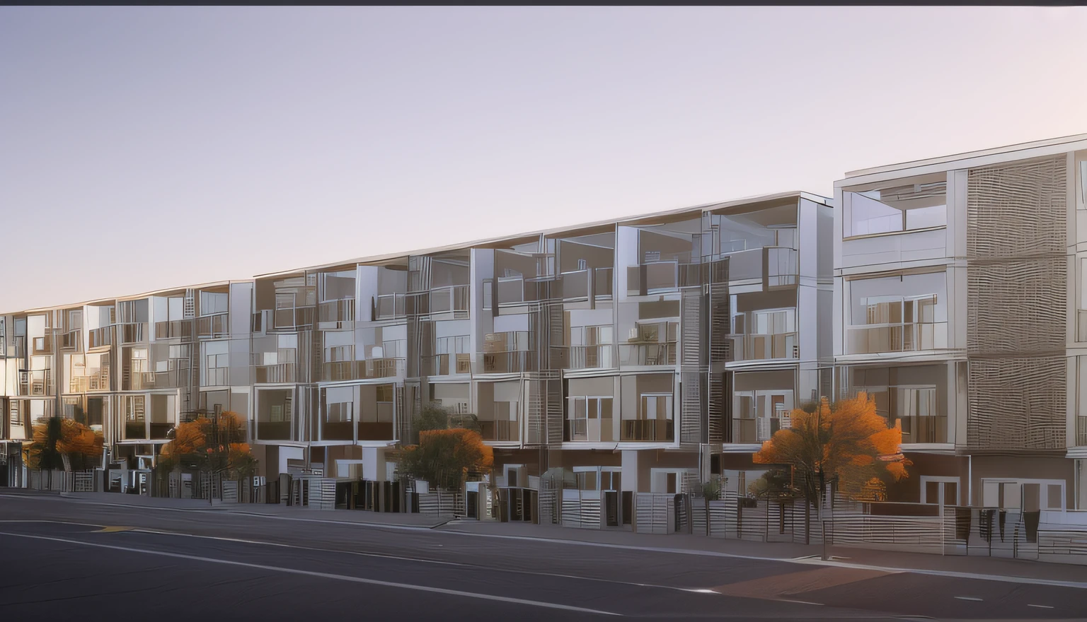 rendering of a multi - story building with a lot of windows, mixed development, conceptual, mid-view, front elevation view, pre-rendered, residential, artist impression, 3 / 4 view, 3/4 view, conceptual rendering, wide establishing shot, mantra rendering, detailed rendering, architectural rendering, digital rendering, 3d rendering, 3 d rendering, front perspective