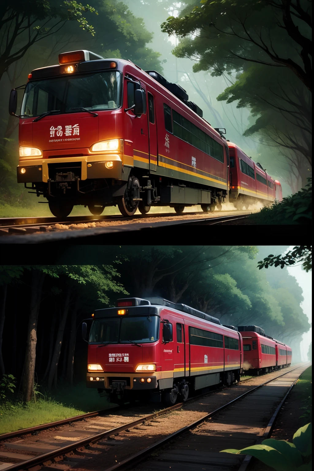 Dongfeng electric locomotive,the rainforest,Speeding through