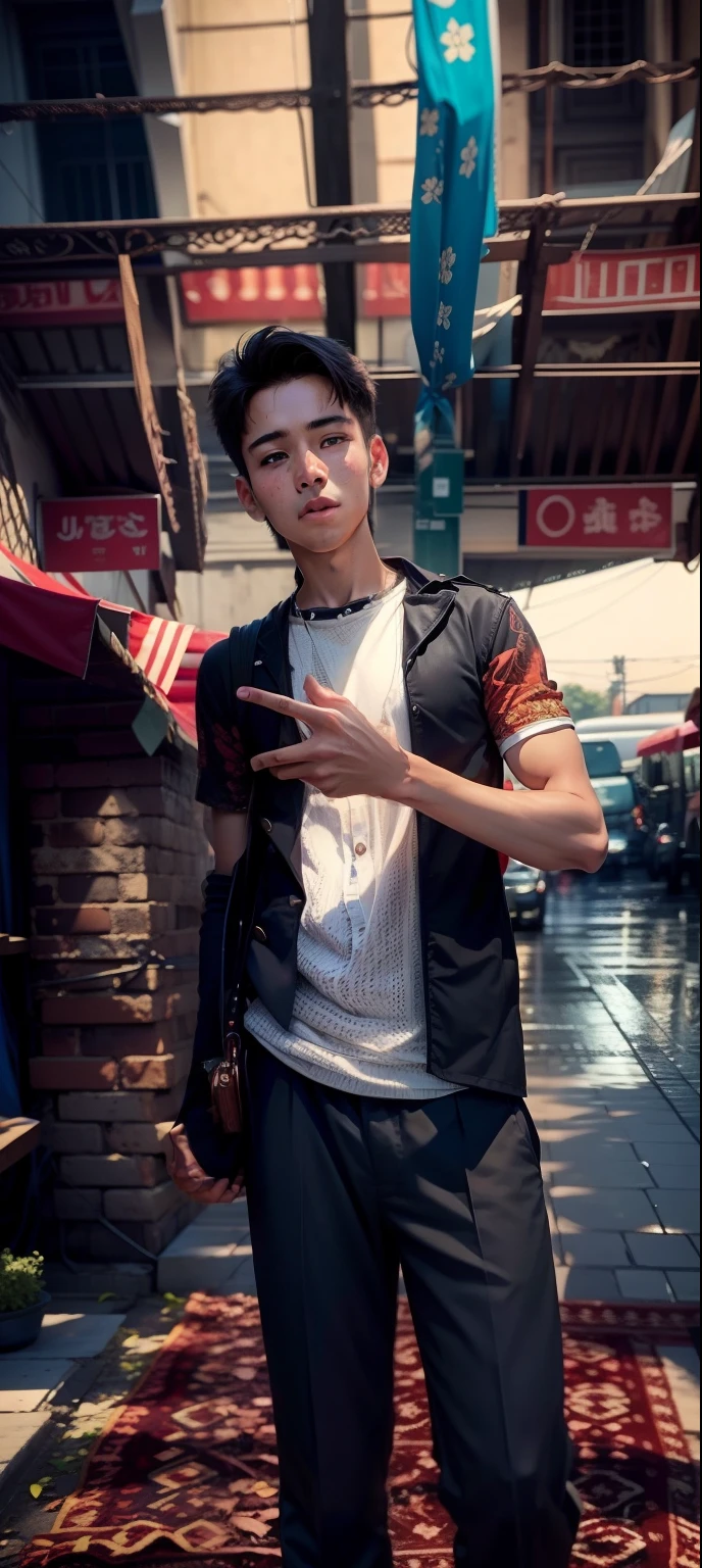 Change background. real face. handsome boy. realistic photo