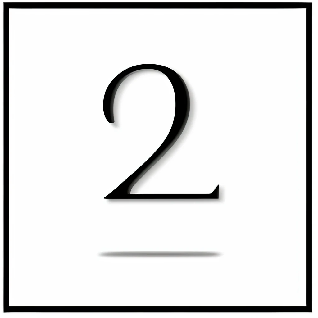 Close-up of the number 2 in a square frame, Two, 2. 5 d, 2.5D, 2b, 2 b, 2 d, 2D, -n 2, r-number, 2 people, n 2, F2.2, f 1.2, f 1. 2, F1.2