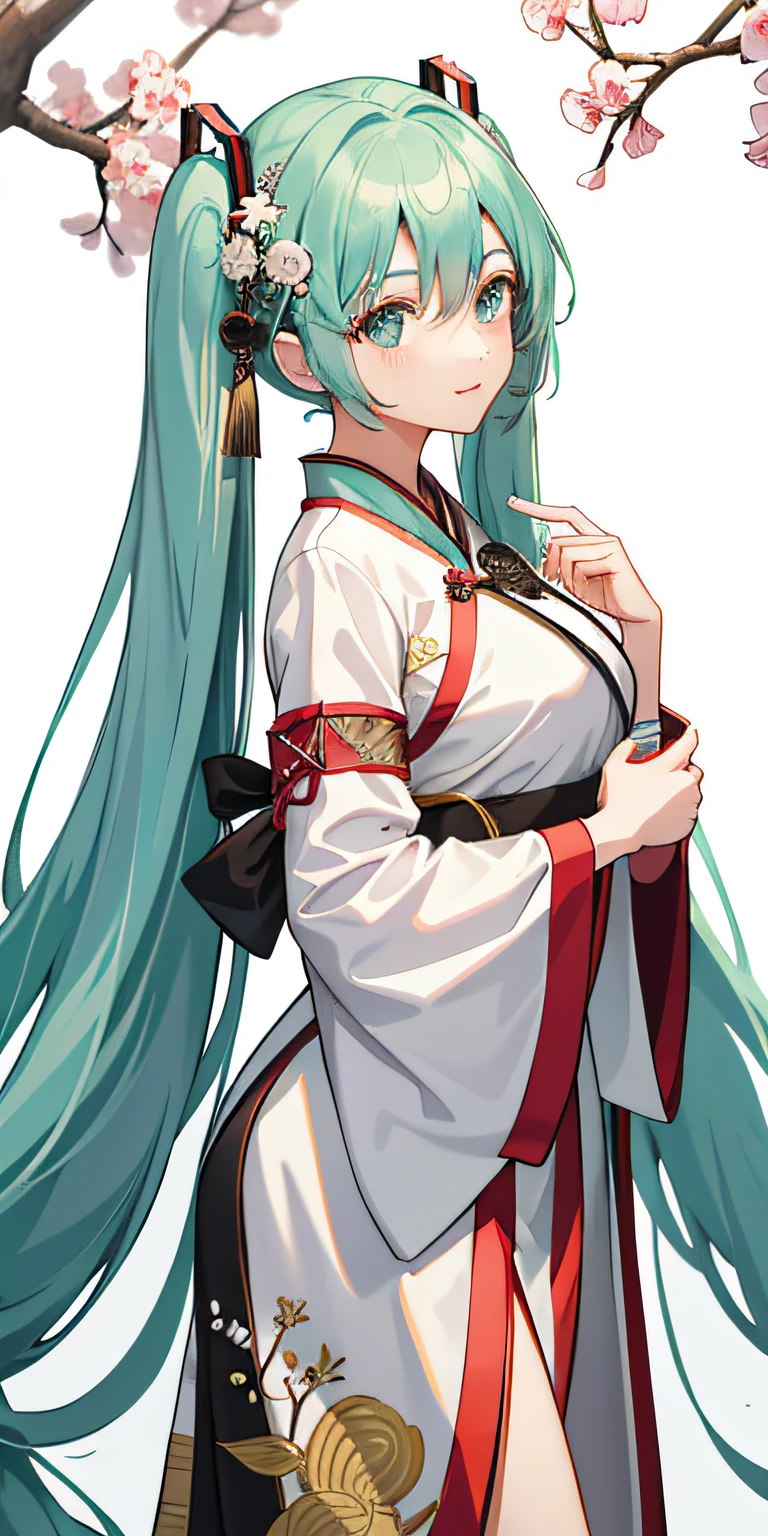 1girl, (hanfu),, sidelighting, Wallpapers,Big breasts Hatsune Miku