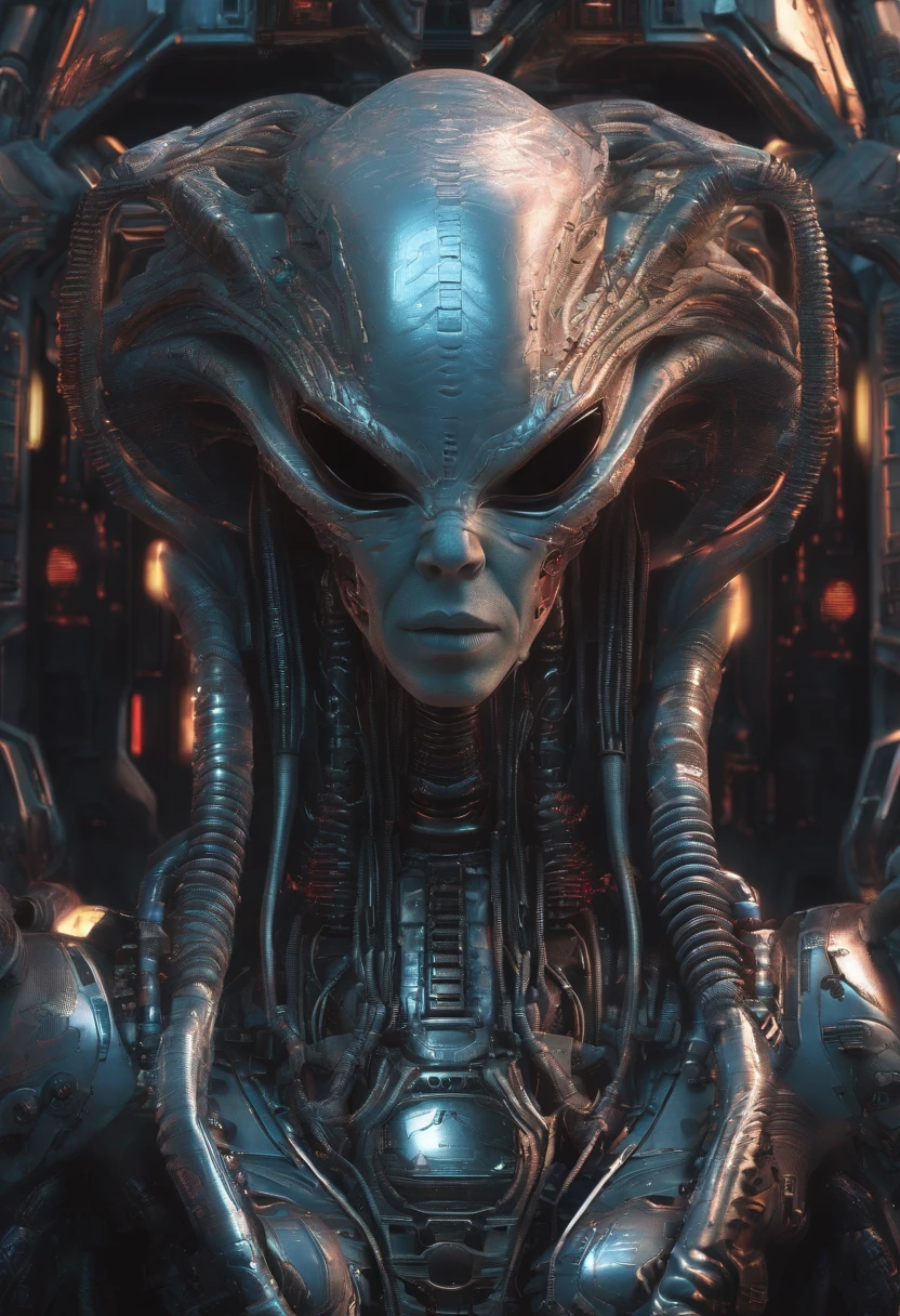 FantChar, A translucent ethereal alien with delicate facial features in a sci-fi setting, glowing from within, Sparks and lights, moon light, luna, a closeup of a, Realistic, Highly detailed, Intricate