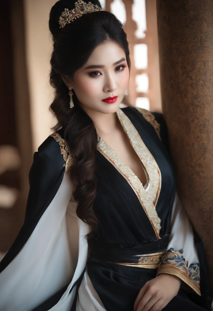 Long hair, white skin, OL, sexy, professional wear, Chinese