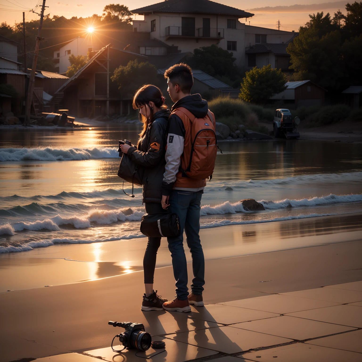 Change this picture to a sunset professional product photography