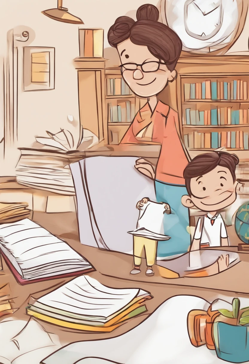 Children's drawing,Teacher's Day,cartoony,Line,charactor:Happy Teacher's Day,