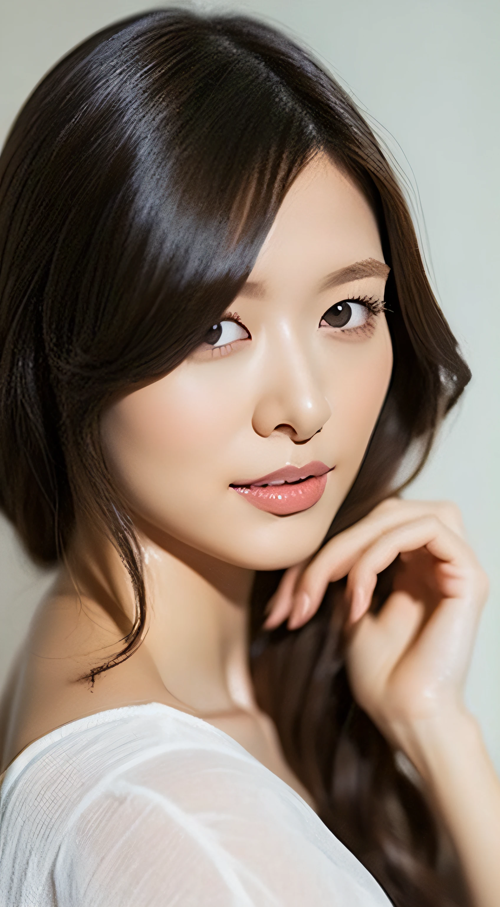 top-quality、8k picture、Japan beautiful girl, fullbody image、 Attractive body, Slim beauty body,Keeping the body facing forward、Paintings by the painter Ingres「izumi」Standing in the pose of、attractive beautiful face, , Beautiful flowing body lines and skin, Realistic eyes, Fulll body Shot, Ultra HD, nffsw, Dramatic Lighting, intricate detailes, masutepiece,
